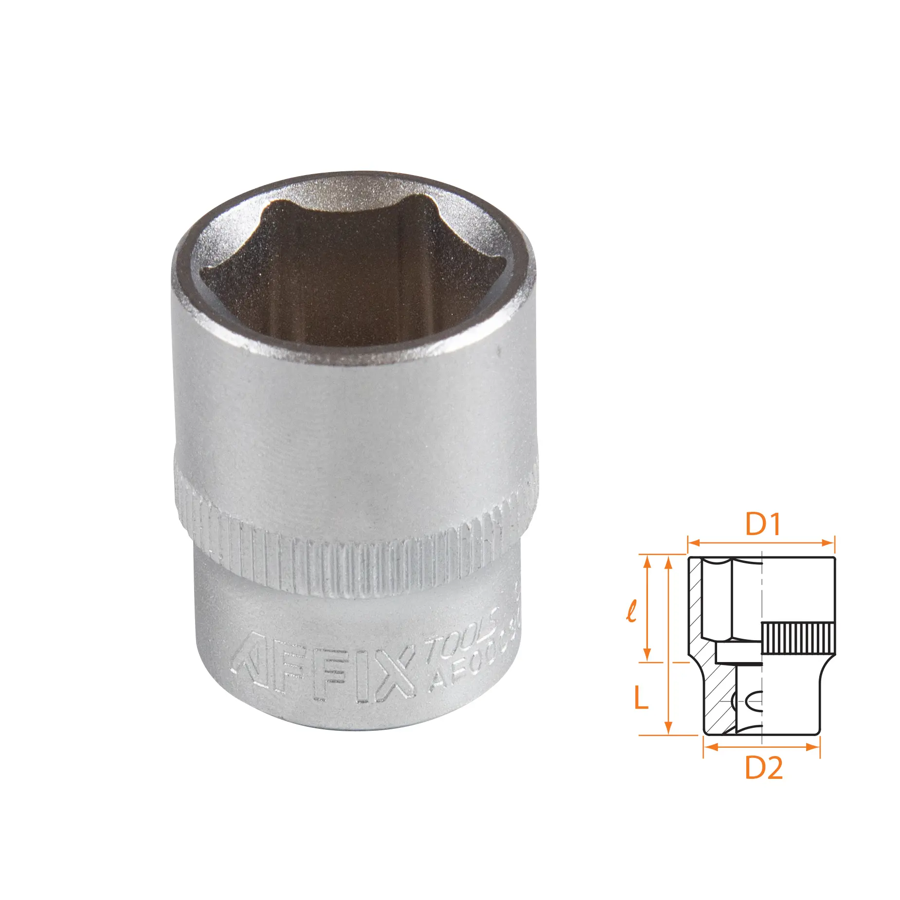 Изображение товара Торцевая головка шестигранная Affix AF00030017 3/8 дюйма 17 мм