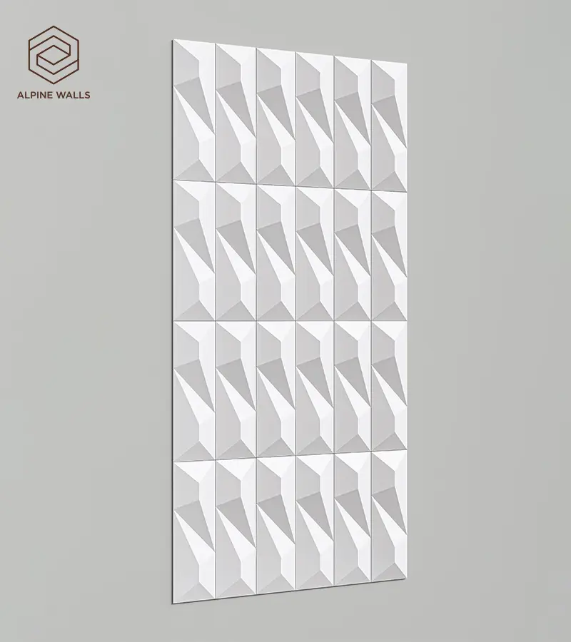 Изображение товара Декоративная панель Alpine walls 3 белый 1200x600x25мм 2.16м² 3шт
