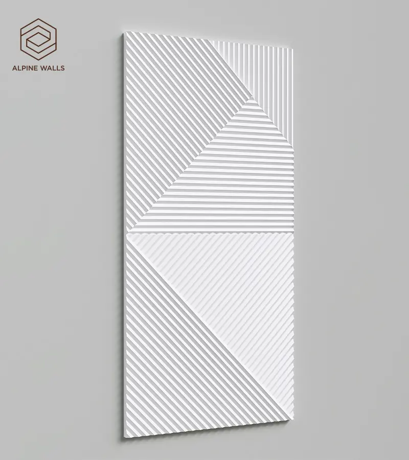 Изображение товара Декоративная панель Alpine walls 6 белый 1200x600x25мм 2.16м² 3шт