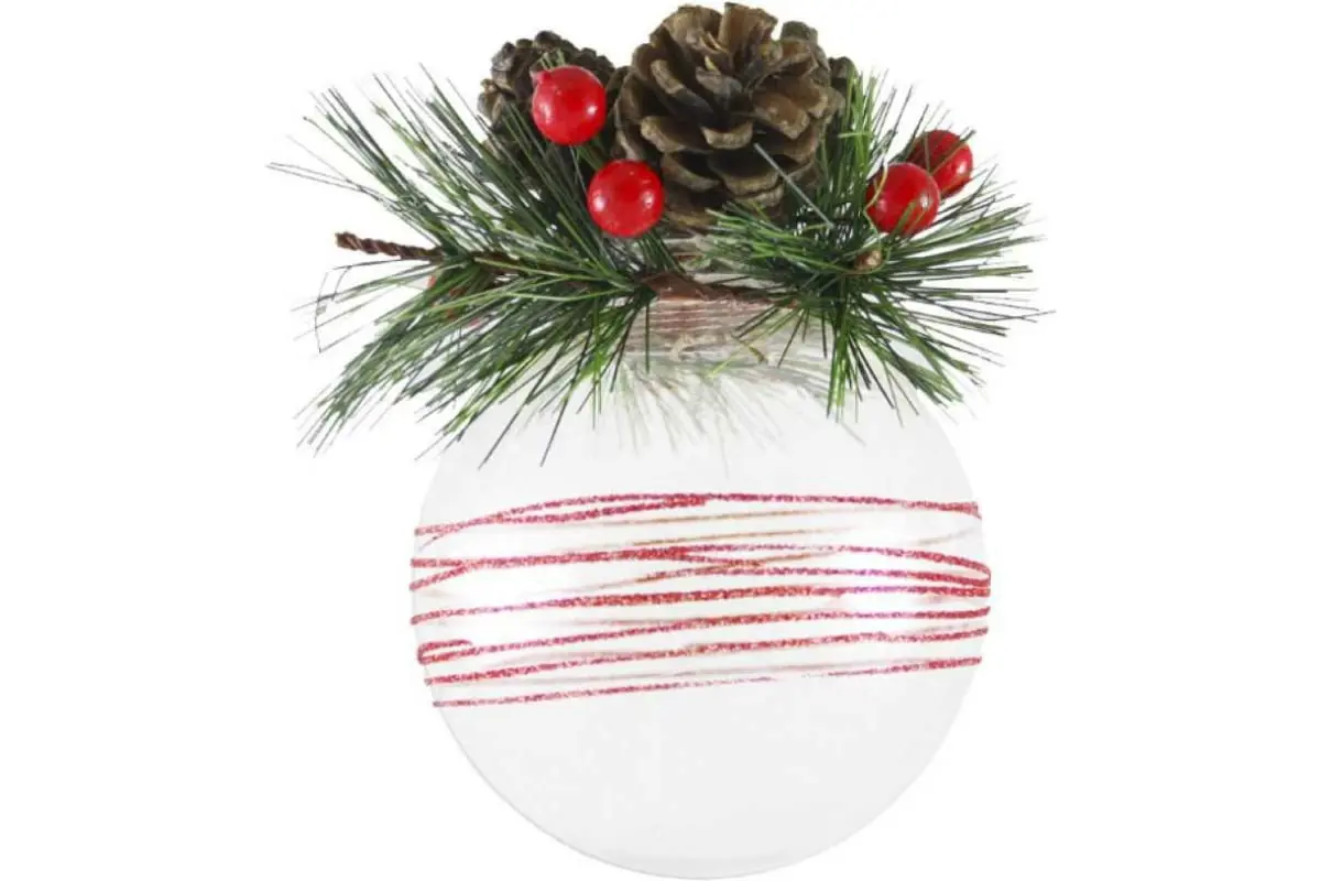 Изображение товара Елочный шар Магия праздника NY110 С шишками 12 см пластик/ПВХ бесцветный/прозрачный