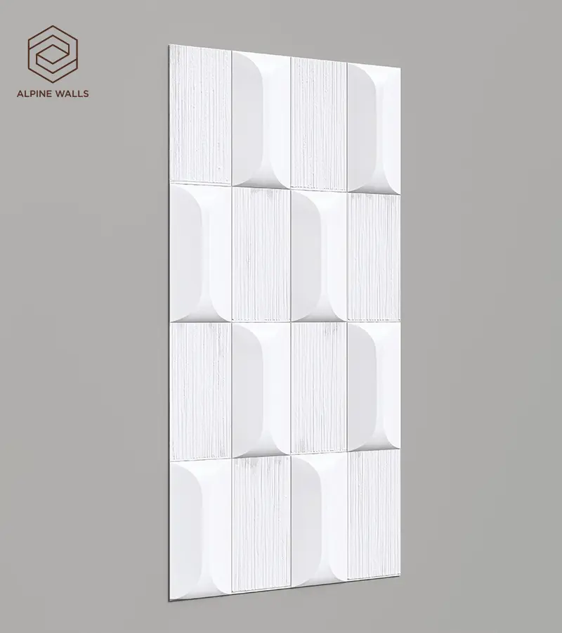 Изображение товара Декоративная панель Alpine walls 7 белый 1200x600x25мм 2.16м² 3шт