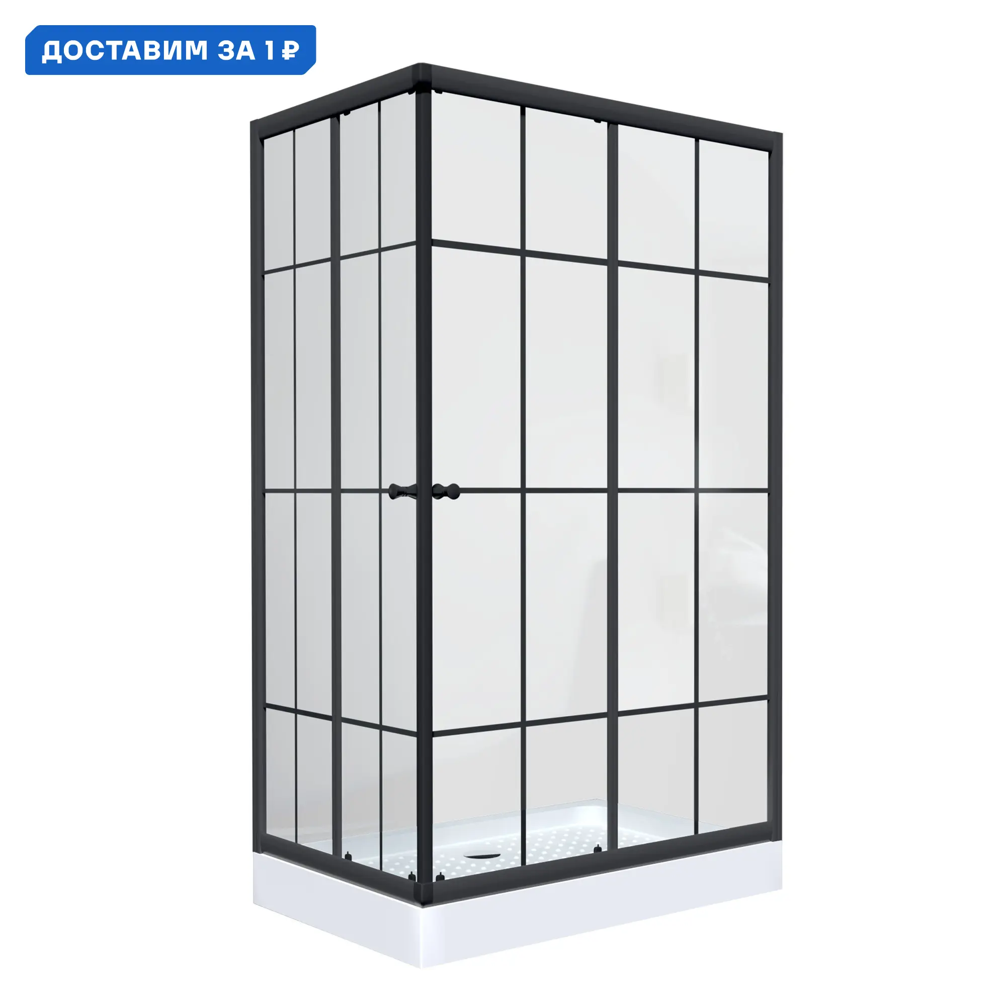 Изображение товара Душевой уголок Niagara Nova NG-0118-14 1000x800x1950 низкий поддон прямоугольный 15 см стекло прозрачное