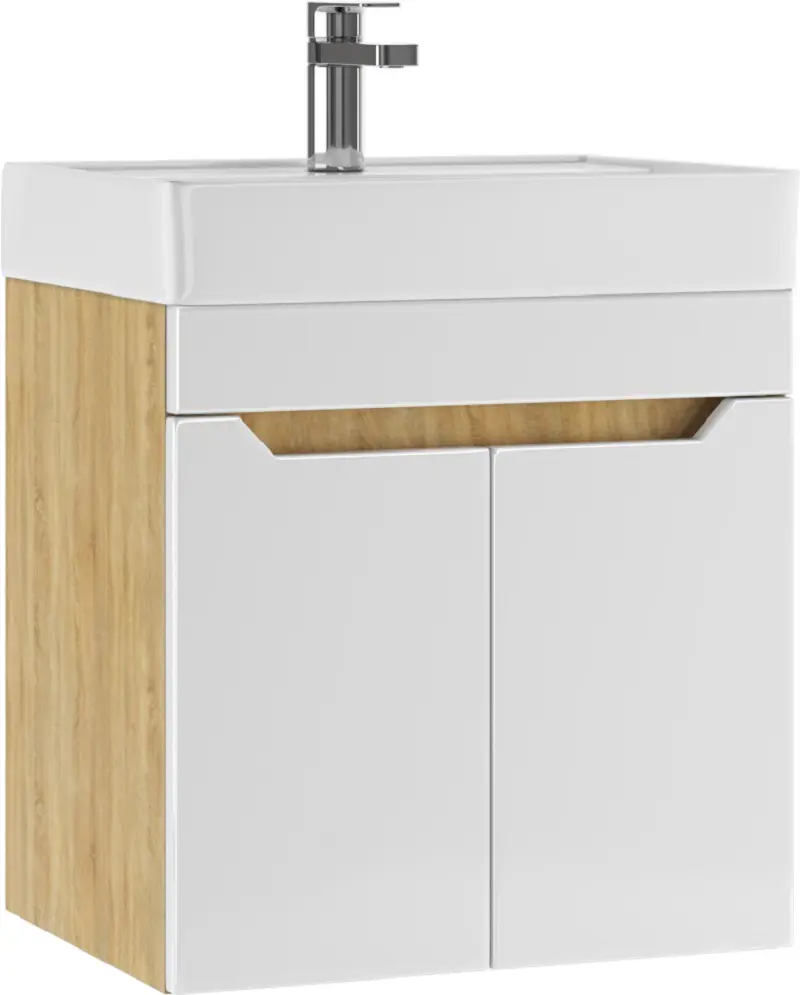 Изображение товара Тумба подвесная с раковиной Айсберг Мечта 50 Дуб сонома