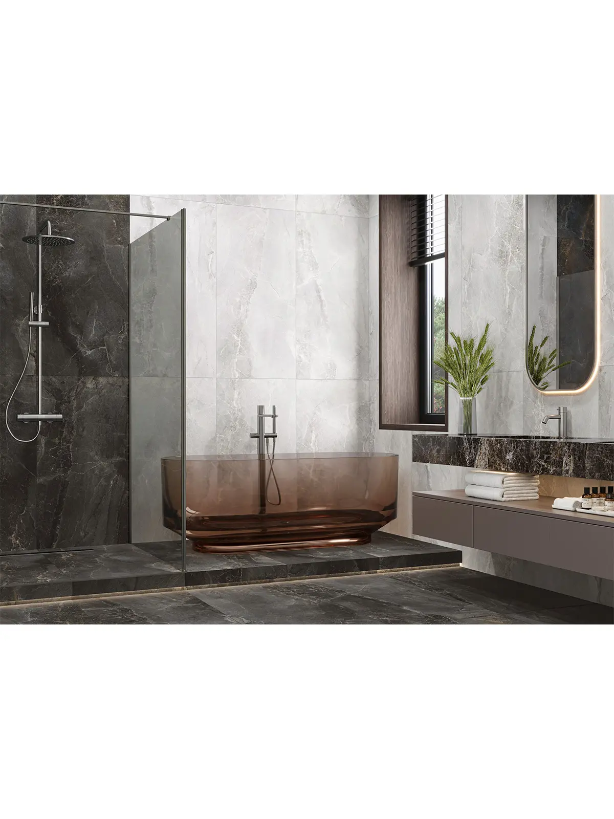 Изображение товара Керамогранит Delacora Infinity D120254L 60x120см цвет графит