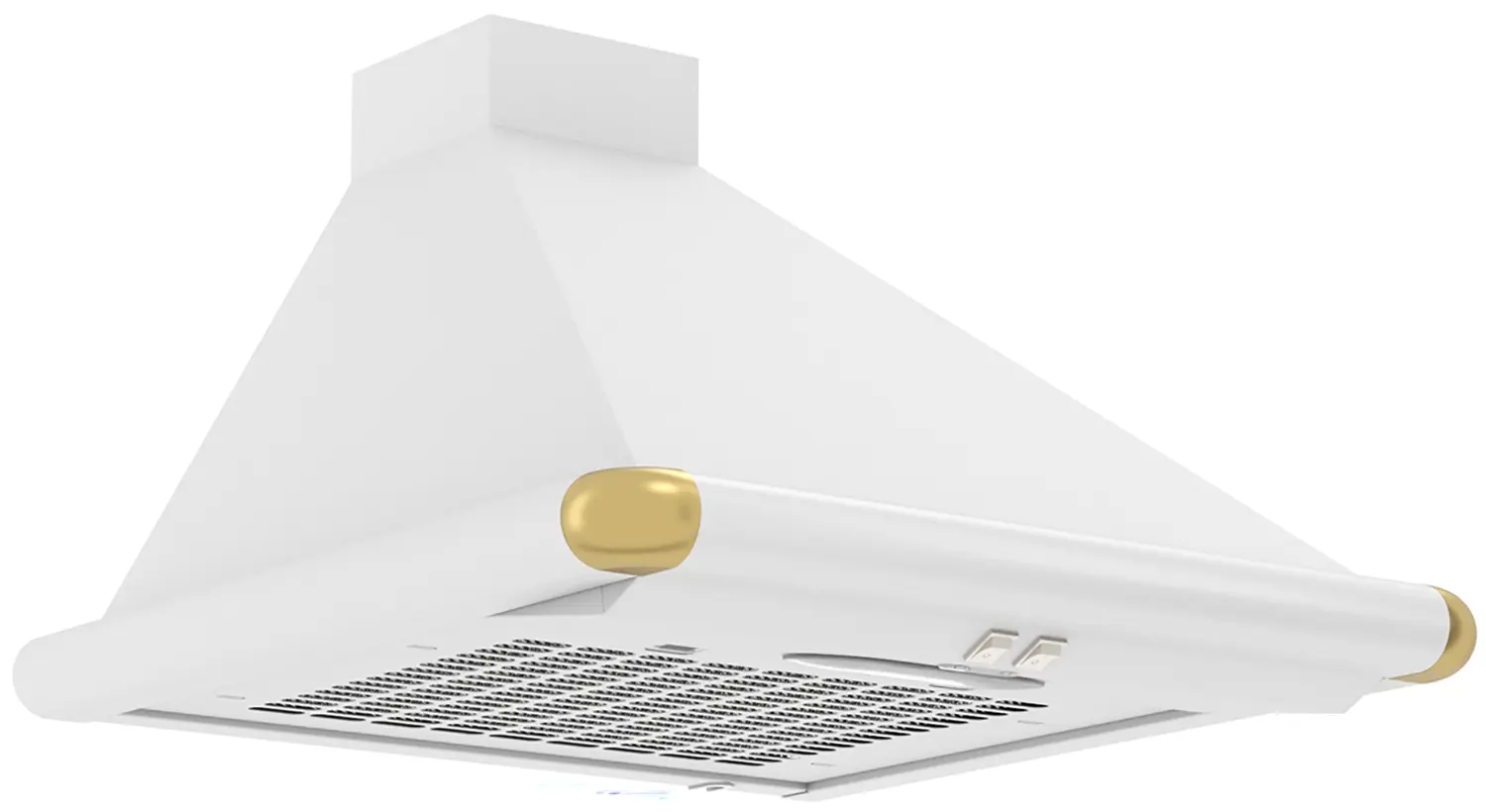 Изображение товара Вытяжка Elikor Сатурн 50П-180-В1Л белый/золото 49 см цвет белый