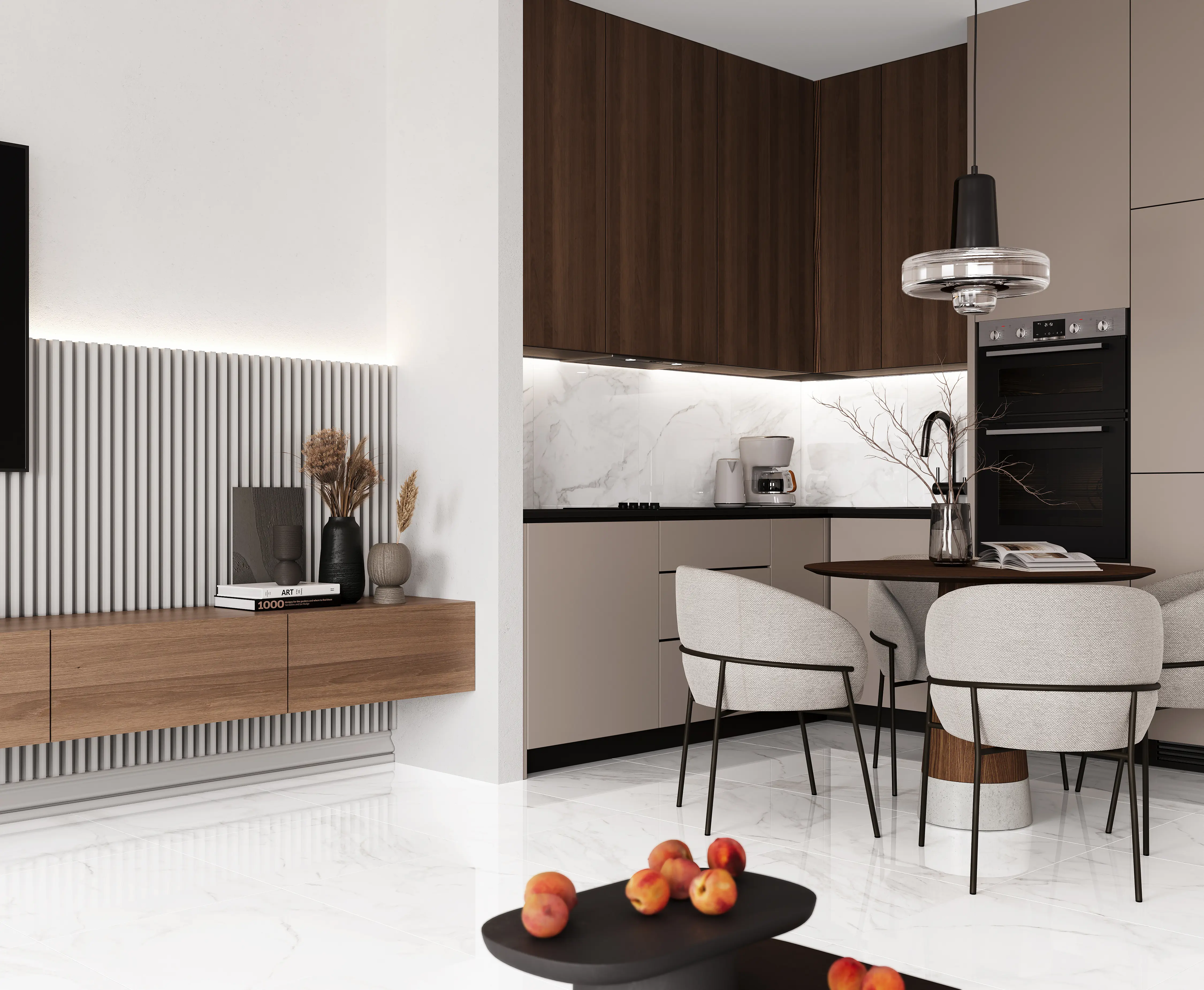 Изображение товара Керамогранит Ceradim Calacatta 80x80см белый глянцевый мраморный эффект