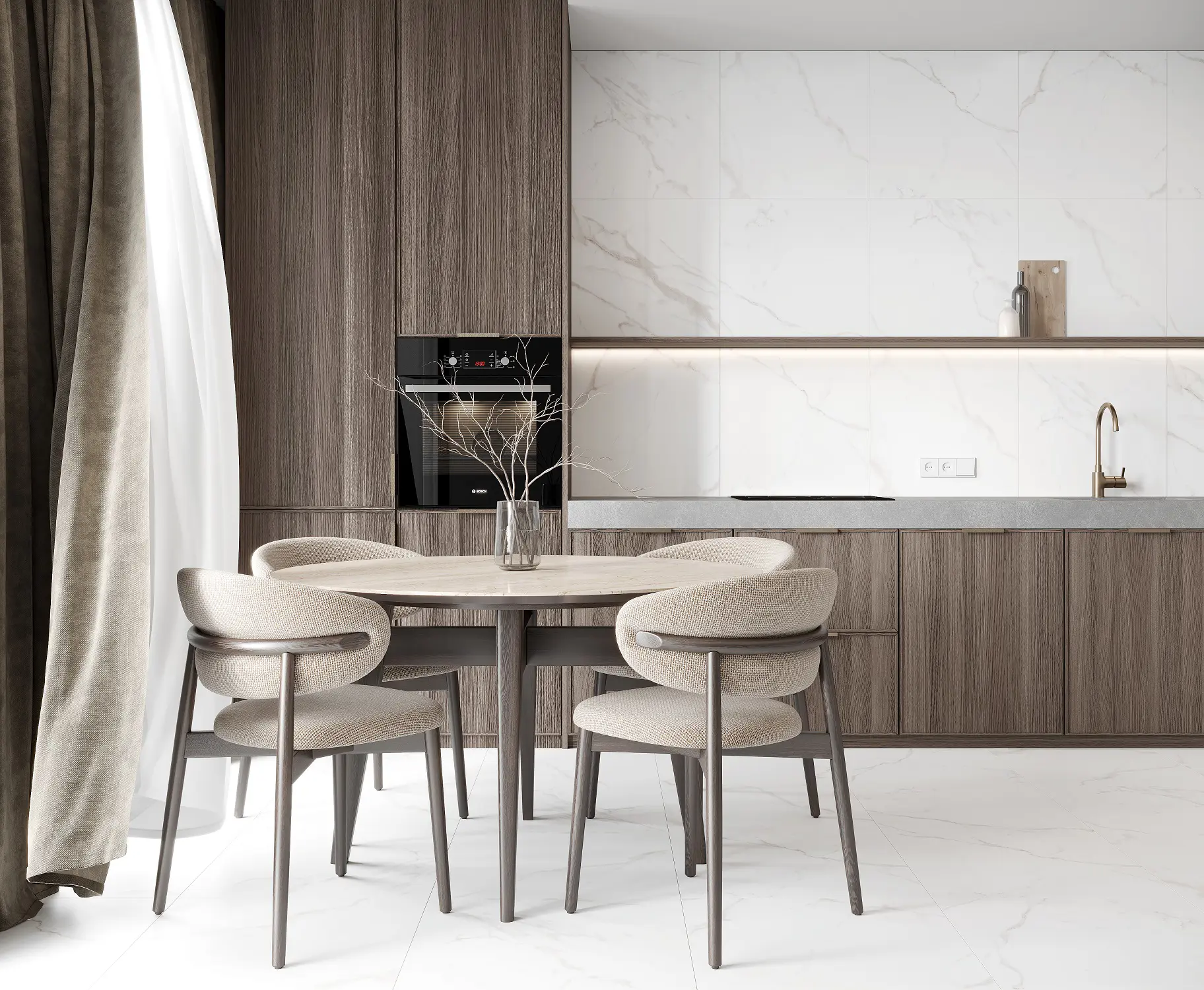 Изображение товара Керамогранит Ceradim Statuario 60x60см белый матовый мраморный эффект