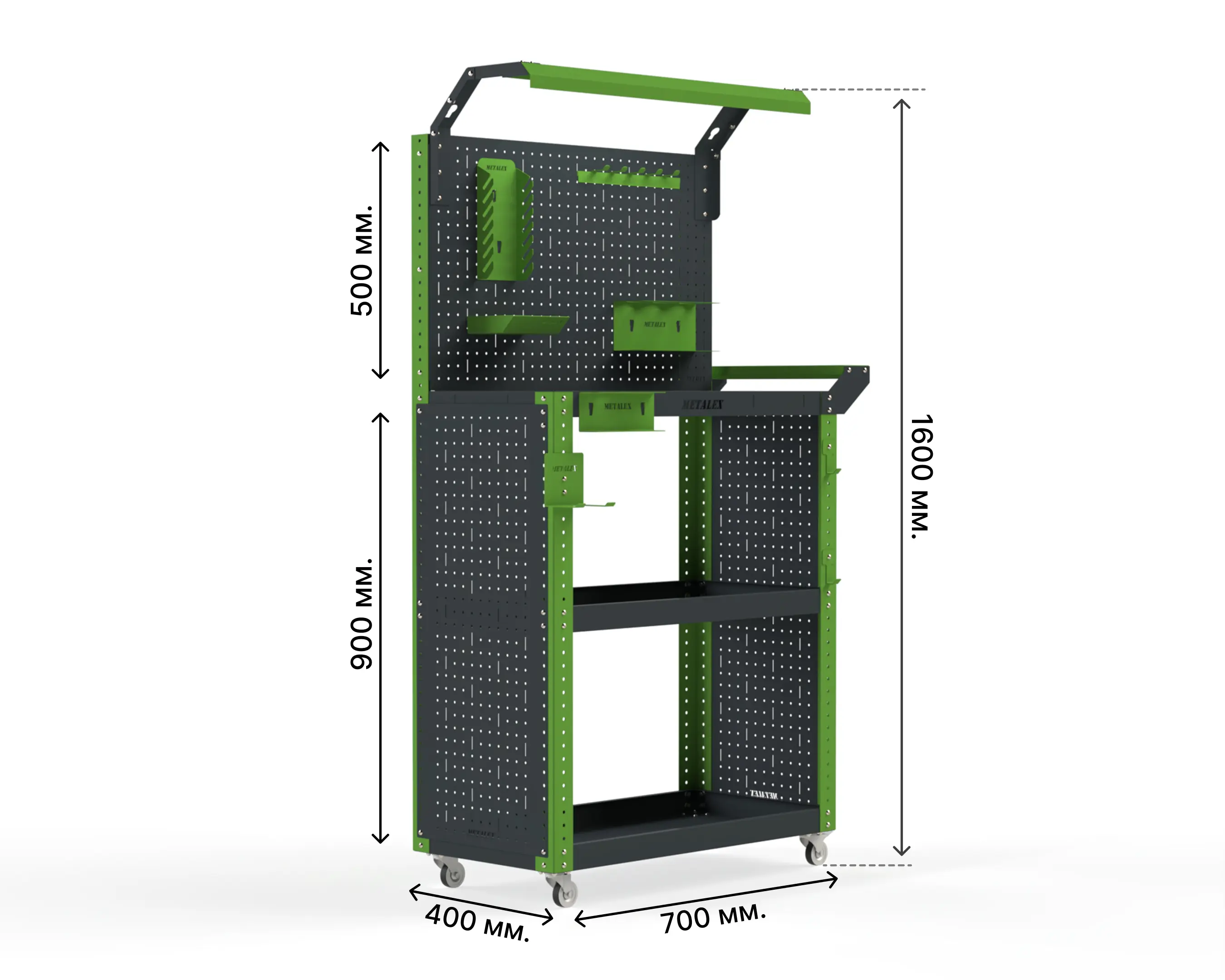 Изображение товара Тележка инструментальная Metalex тип 6 118830 900x450x950 мм
