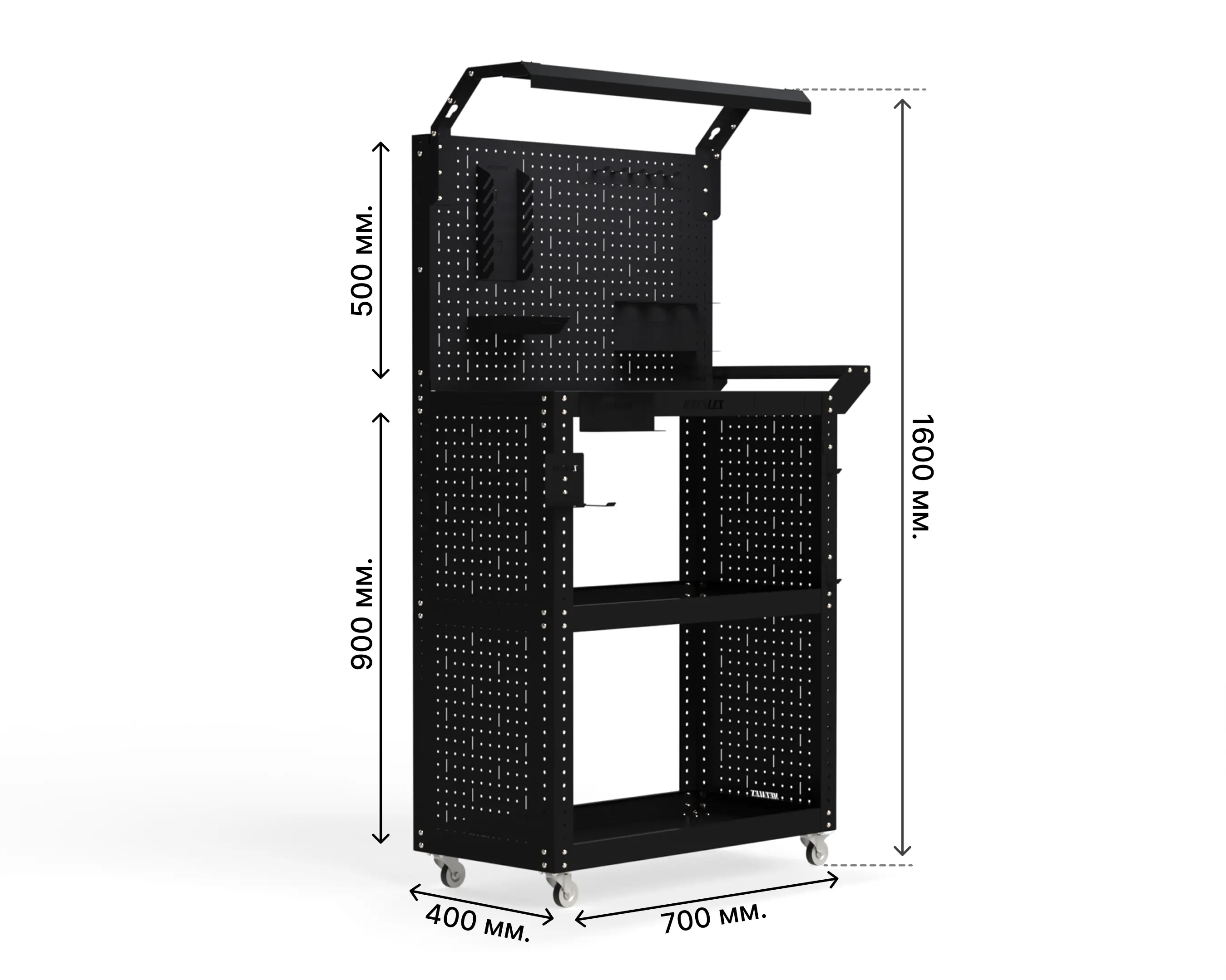 Изображение товара Тележка инструментальная Metalex тип 6 118869 900x400x950 мм