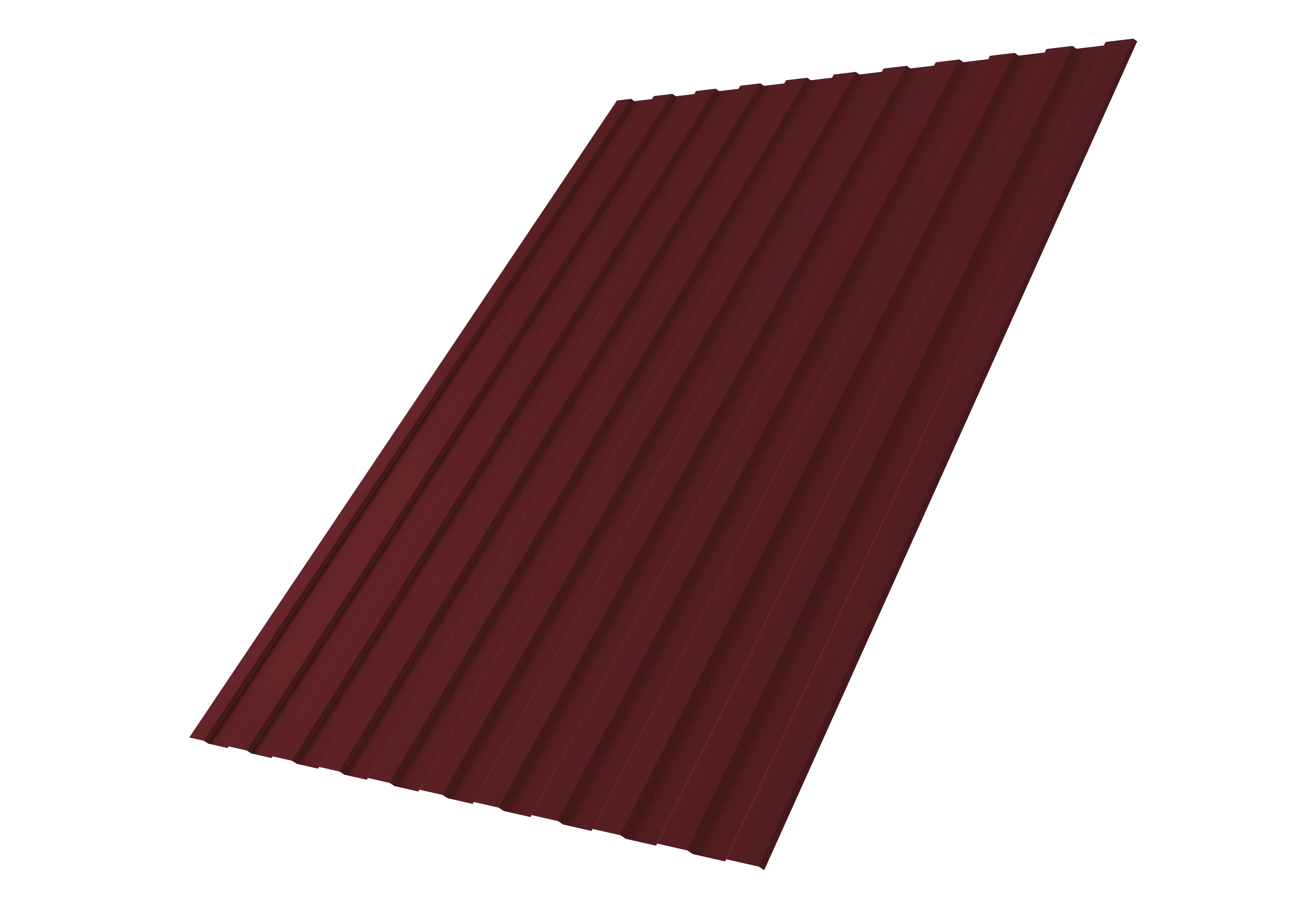 Изображение товара Профнастил С8 0.4 мм 1200x2000 мм RAL 3005 вишня