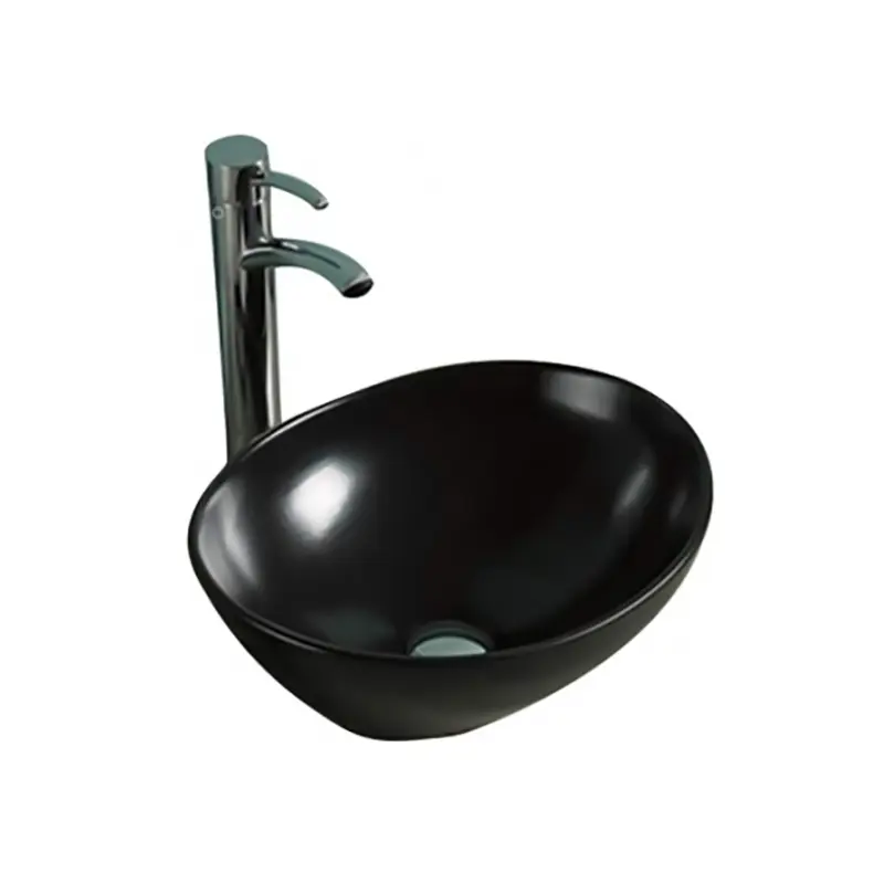 Изображение товара Раковина накладная Ceramalux 7138MB 40x33 см цвет черный