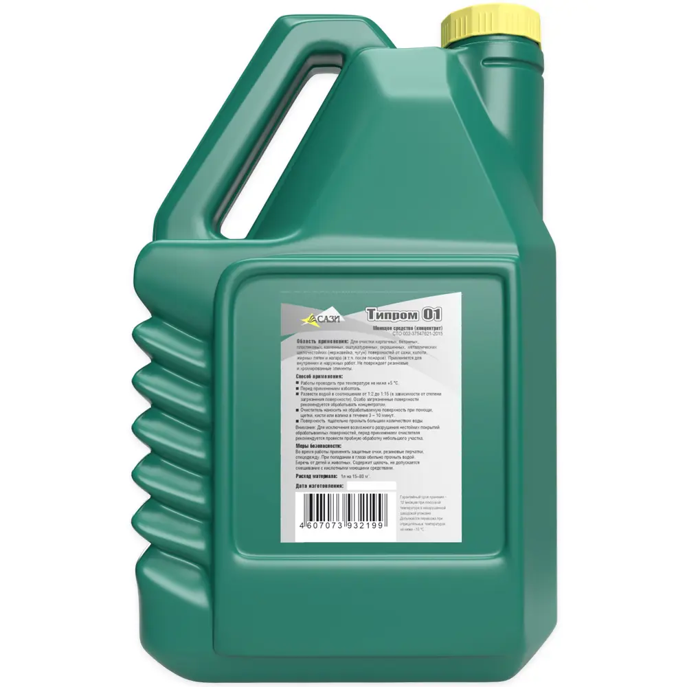 Изображение товара Очиститель для удаления сажи и копоти Типром 01 концентрат для бетона/кирпича/камня/металла 5л