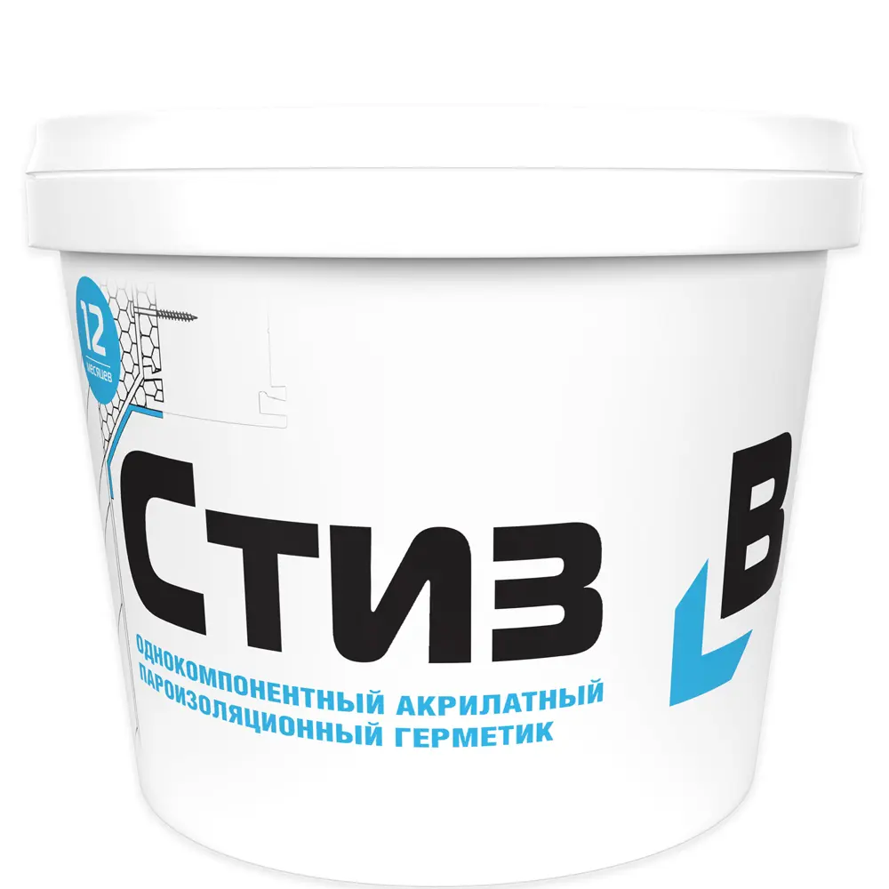 Изображение товара Герметик для окон Стиз В внутри помещения светло-серый 3кг