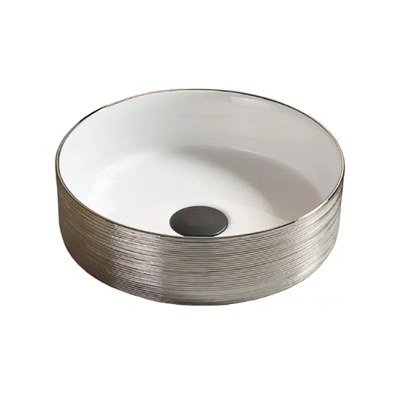 Изображение товара Раковина накладная CeramaLux 37 C1054 Серебряная