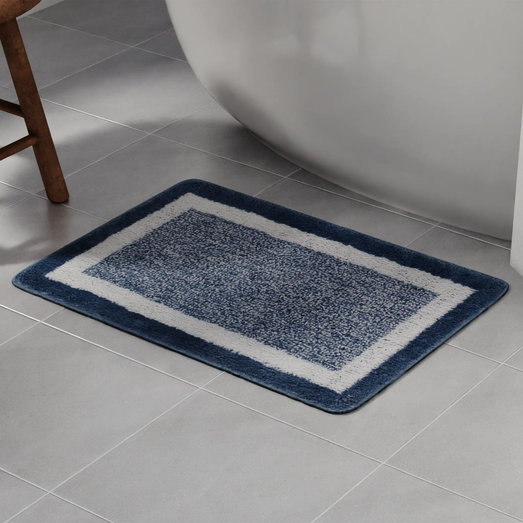 Изображение товара Коврик для ванной IDDIS Night Sky 50x80 см с противоскользящим основанием и высоким ворсом