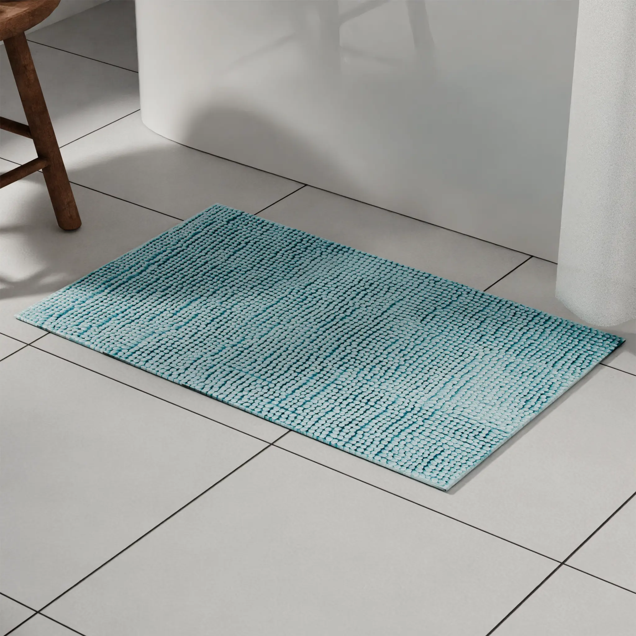 Изображение товара Коврик для ванной Swensa Merci 45x70 см темно-голубой противоскользящий