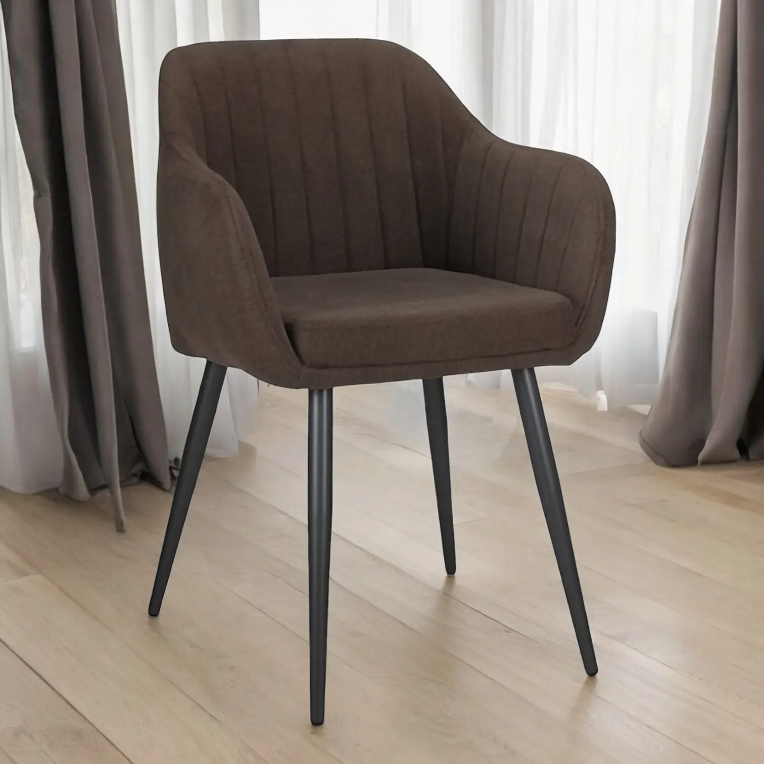 Изображение товара Кухонный стул Okay 8709 84x60x57 см текстиль цвет коричневый