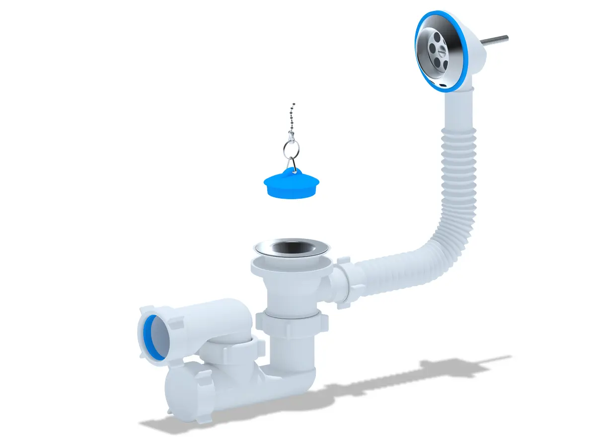 Изображение товара Сифон для ванны Ани пласт D50 мм белый E250