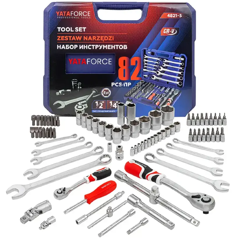 Изображение товара Набор инструментов Yataforce YF-4821-5, 82 предмета