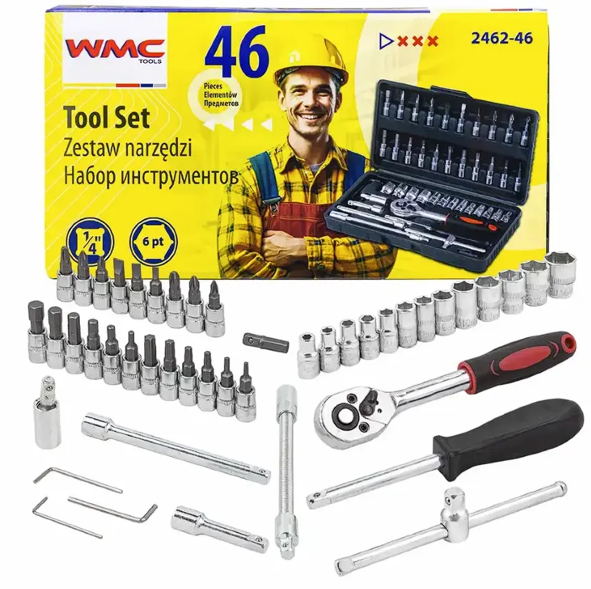 Изображение товара Набор инструментов Wmc Tools WMC-2462-46, 46 предметов