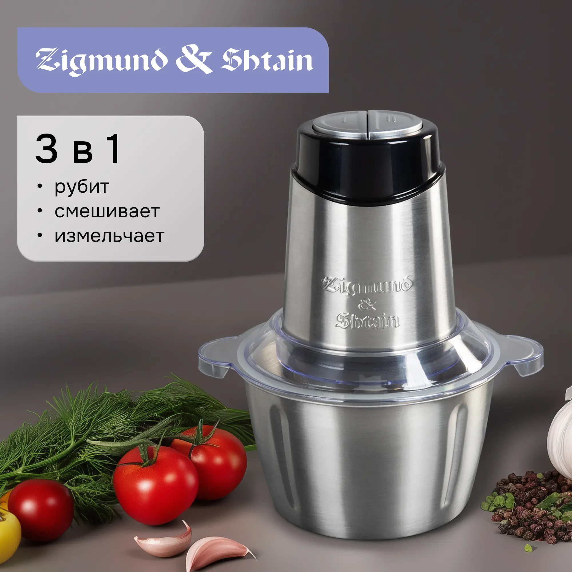 Изображение товара Стационарный блендер Zigmund Shtain CH-31 R мощностью 600 Вт металл стекло