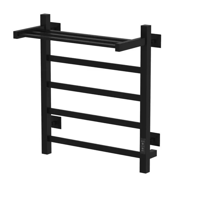 Изображение товара Полотенцесушитель электрический Mixline TRIUMPH 540x600 мм 419 Вт с полкой лесенка цвет черный