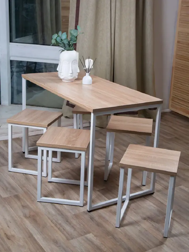 Изображение товара Стол прямоугольный Diko loft 140x70 см лдсп цвет дуб сонома