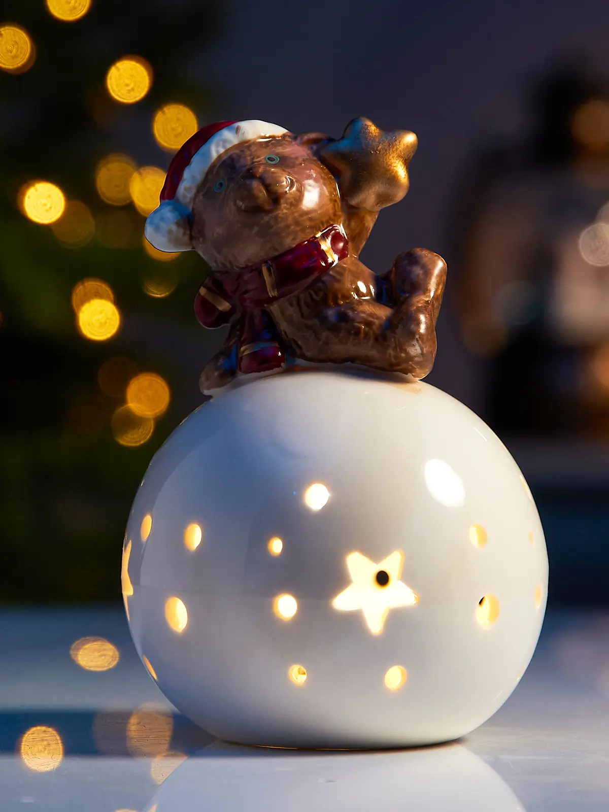 Изображение товара Светящаяся электрическая фигура Luazon lighting Медвежонок на шаре 10502253 разноцветный