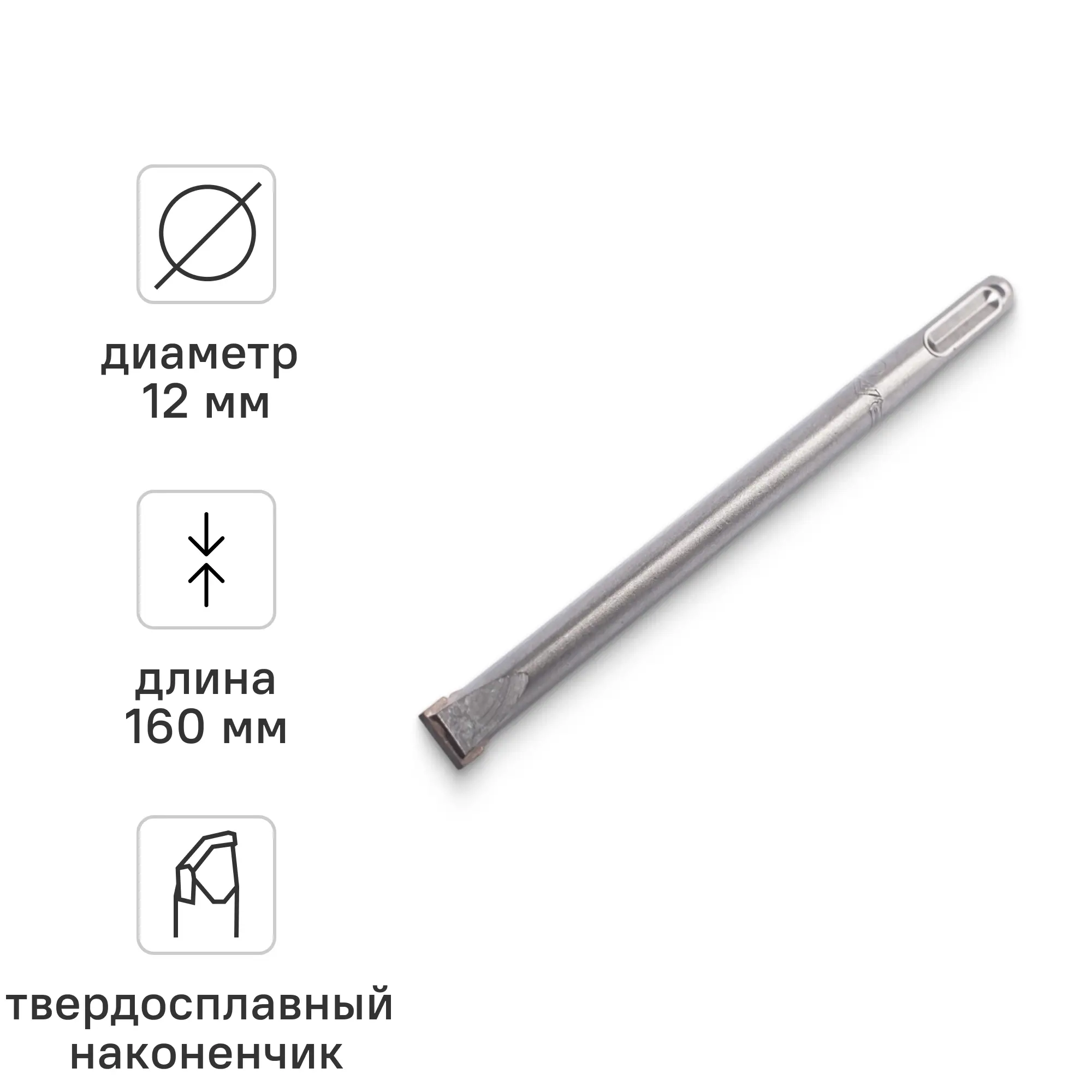 Изображение товара Зубило плоское SDS-plus Rage 558212 12x160 мм