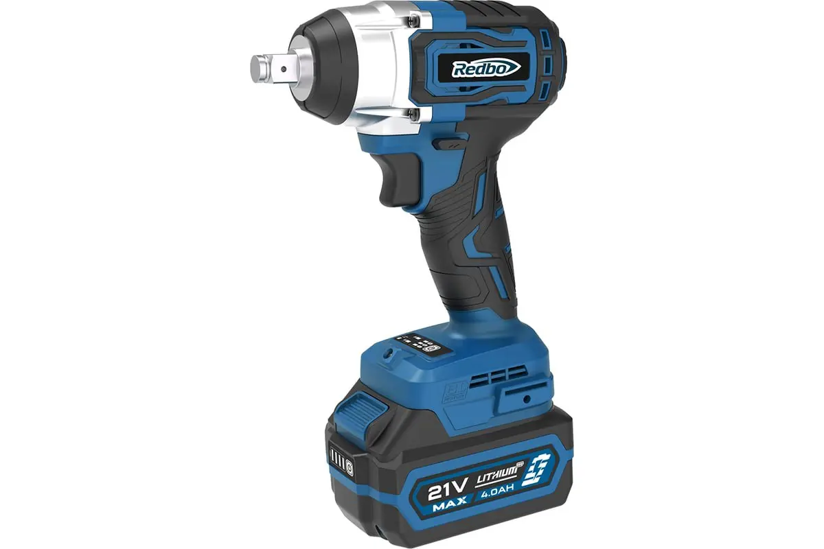 Изображение товара Гайковерт аккумуляторный бесщеточный Redbo OAW-21/600BL, 21 В Li-Ion 2x4 Ач, 600 Нм