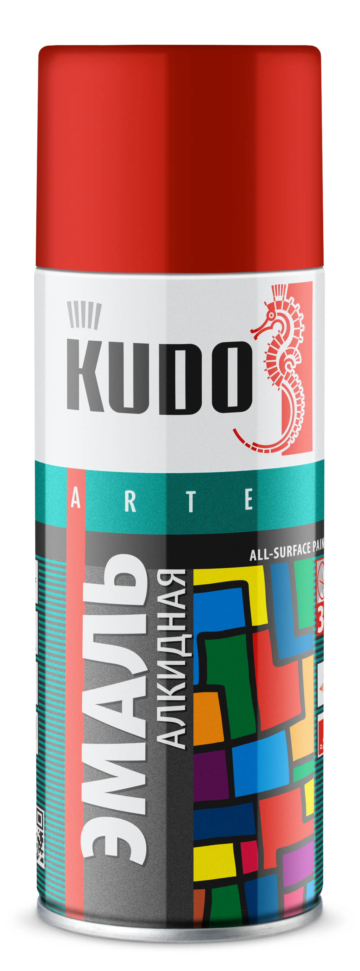 Изображение товара Эмаль аэрозольная Kudo универсальная матовая цвет хаки RAL-6014 520 мл 12 шт