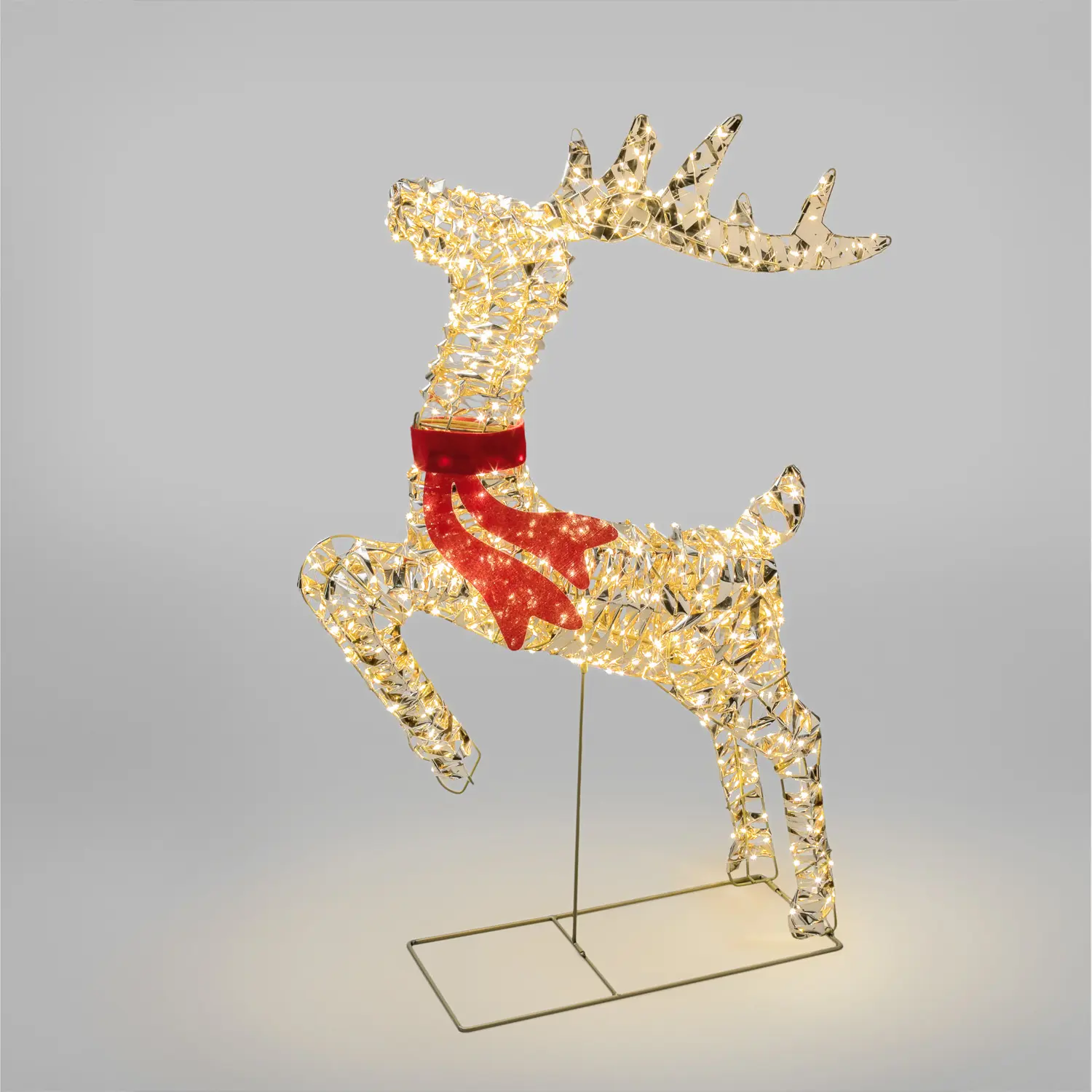 Изображение товара Светящаяся электрическая фигура Neon-Night Бегущий Олень 501-375 88 см желтый/золотой