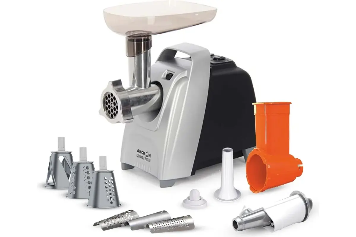 Изображение товара Мясорубка АКСИОН М61.02 Черно-серебристый