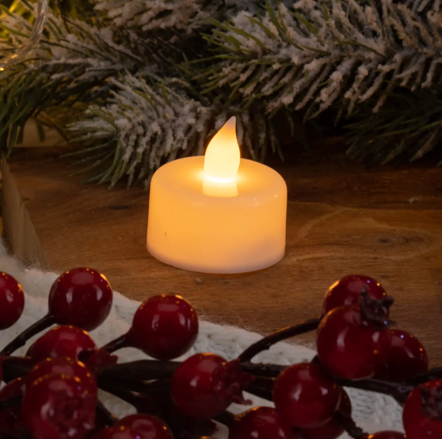 Изображение товара Электрогирлянда - фигура Свечка чайная для дома 1 лампа 3.8 см белый