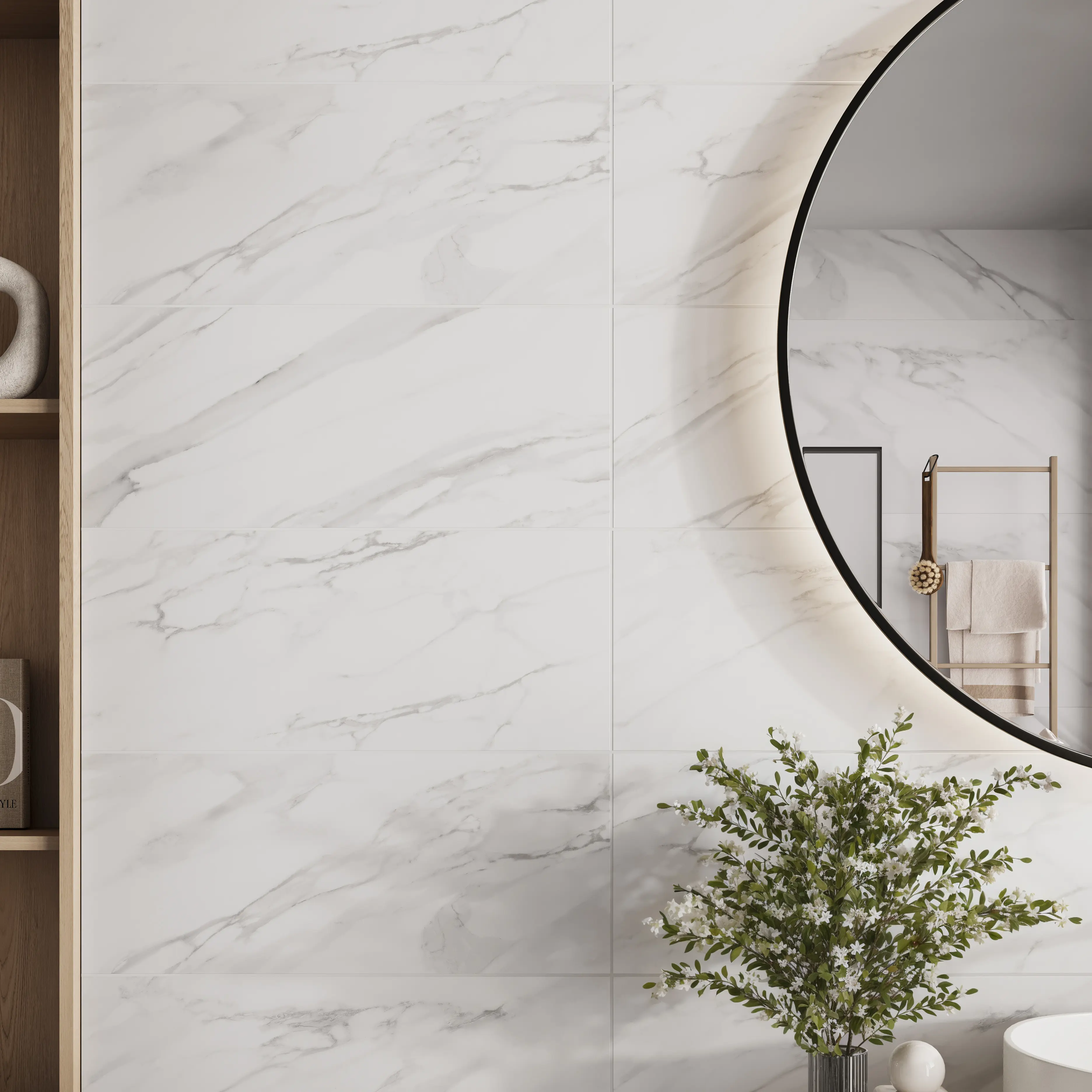 Изображение товара Настенная плитка Gracia Ceramica Hugo 25x60 см 1.2 м² глянцевая цвет белый