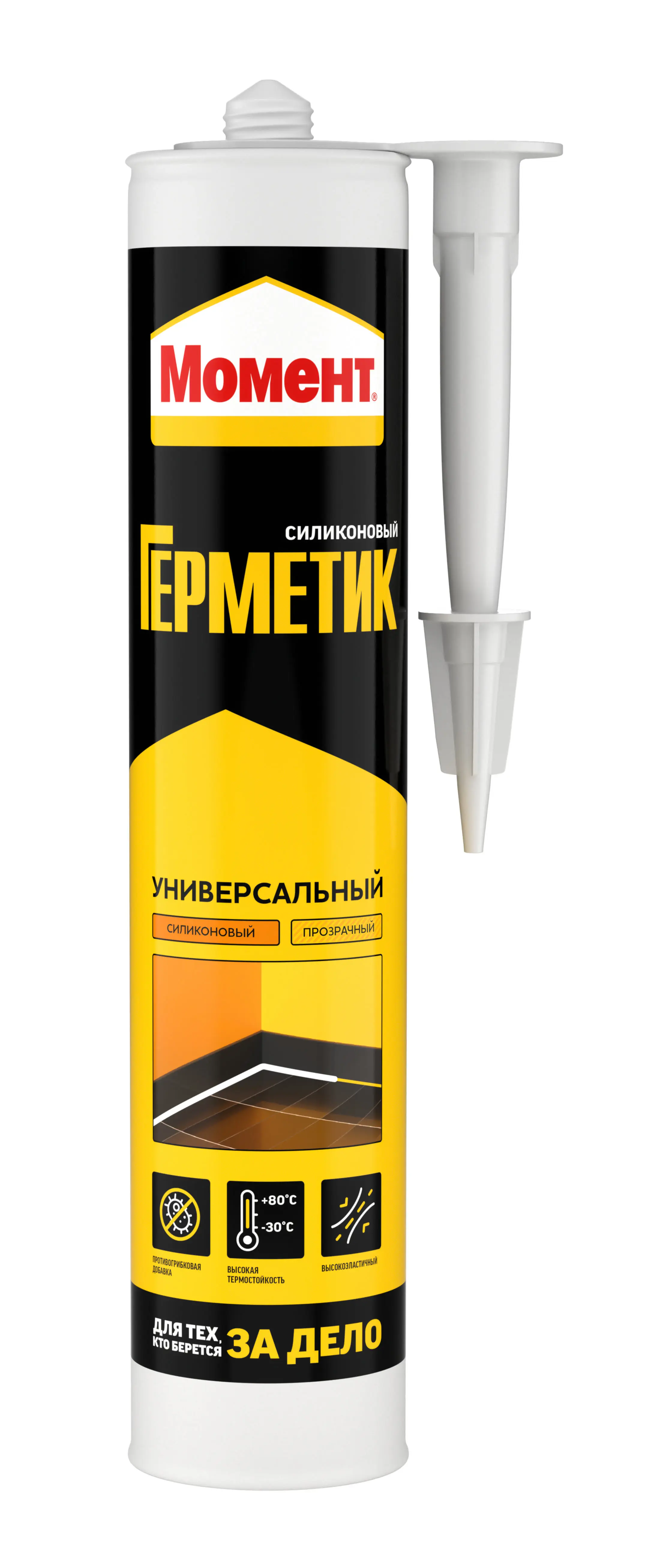 Изображение товара Герметик силиконовый Момент универсальный прозрачный 280 мл