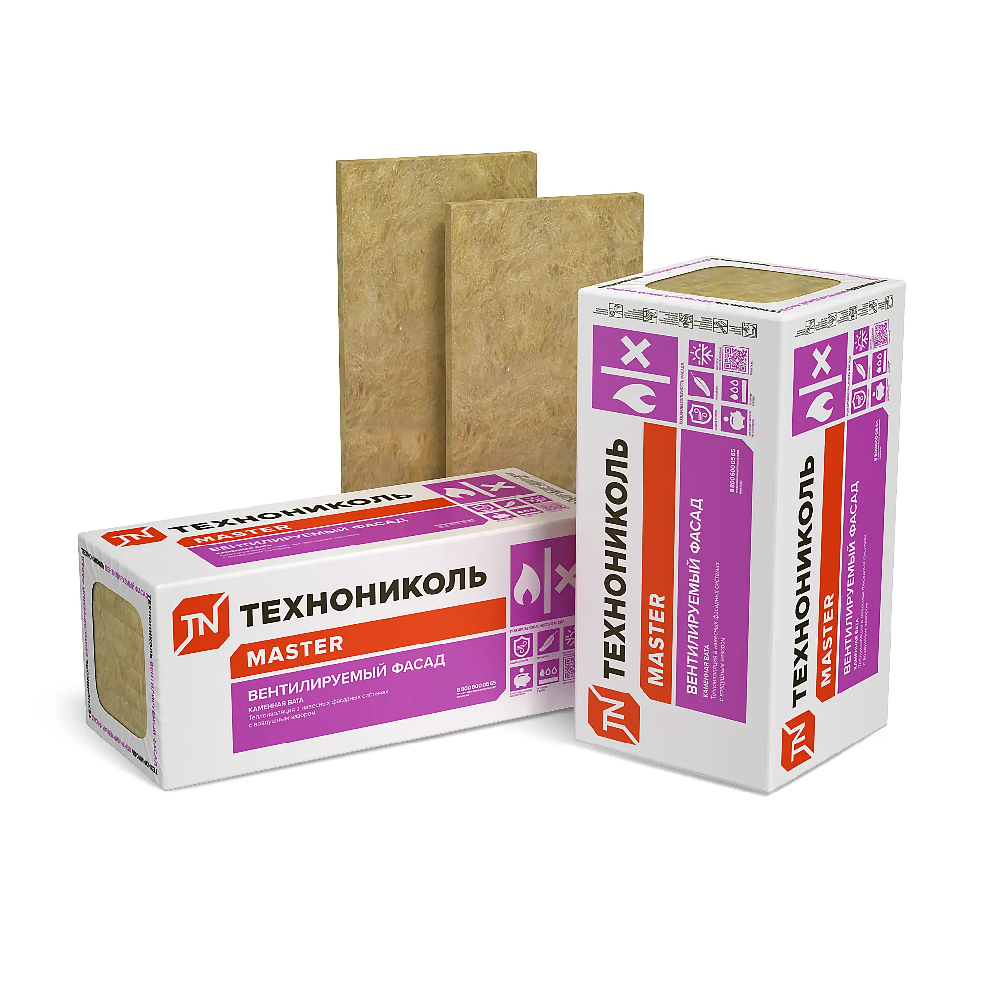 Изображение товара Утеплитель Технониколь ВентФасад 50 мм 6 шт 600x1200 мм 4.32 м²