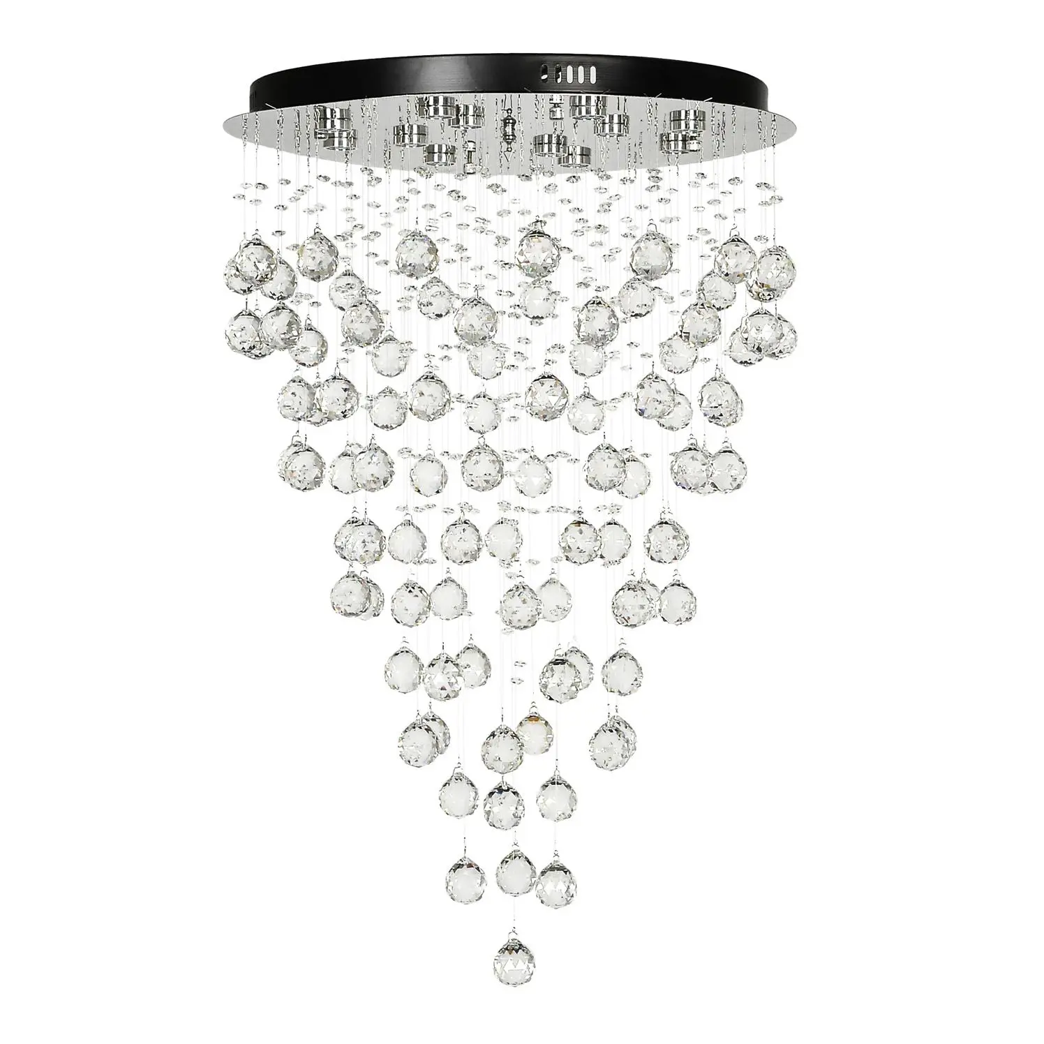 Изображение товара Люстра потолочная светодиодная Arti lampadari Flusso nickel l 1.4.55.601 n 6 м² нейтральный белый свет цвет никель