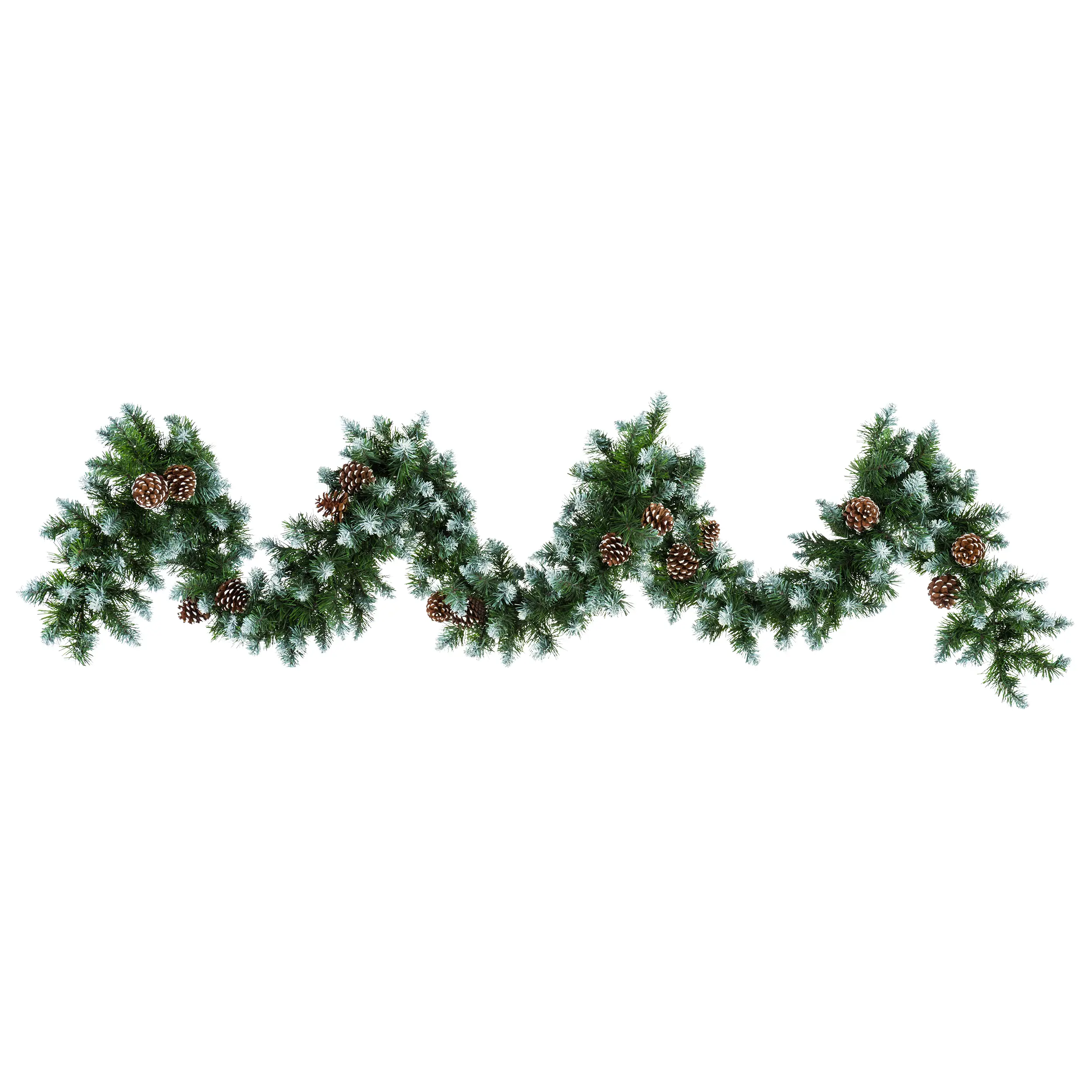 Изображение товара Еловая гирлянда «Заснеженная с шишками» 270 см
