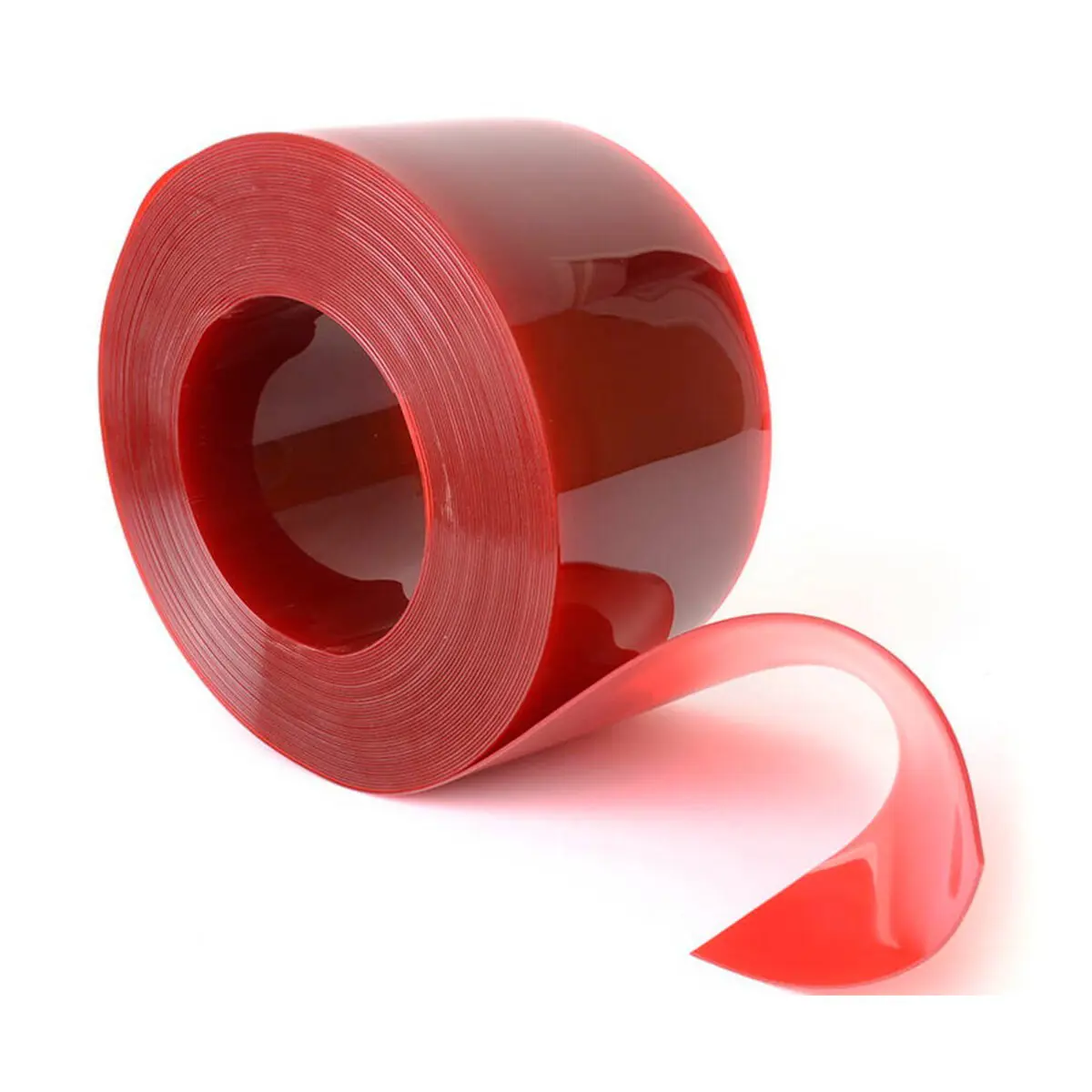 Изображение товара Полосовая ПВХ завеса Курсклимат 300мм 41м красная полупрозрачная