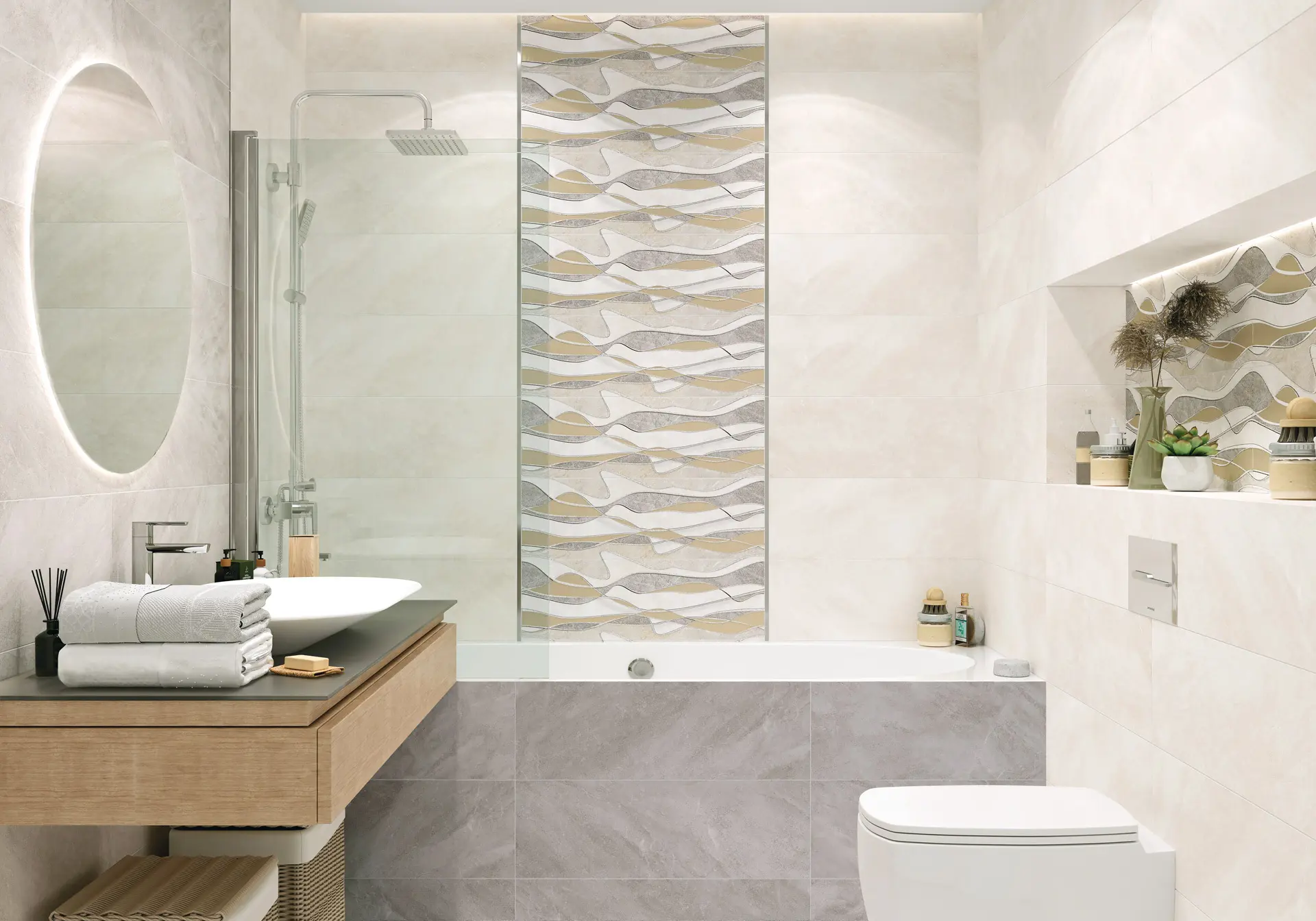 Изображение товара Плитка Alma Ceramica Rialto TWU12RLT04R 74x24.6 см настенная керамическая для стен