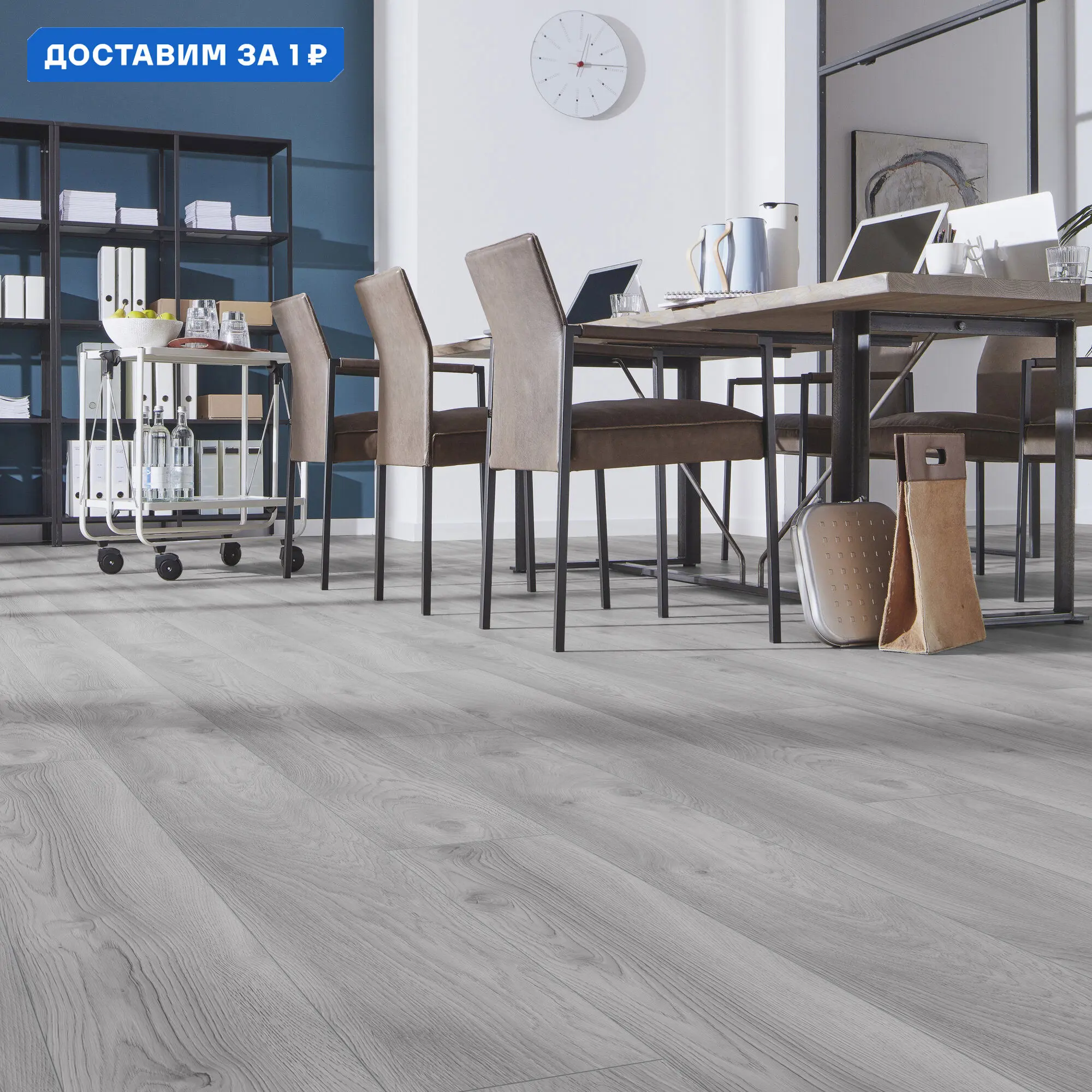 Изображение товара Ламинат Kronotex Дуб Макро светло-серый 12 мм 33 класс влагостойкий 1.39 м2