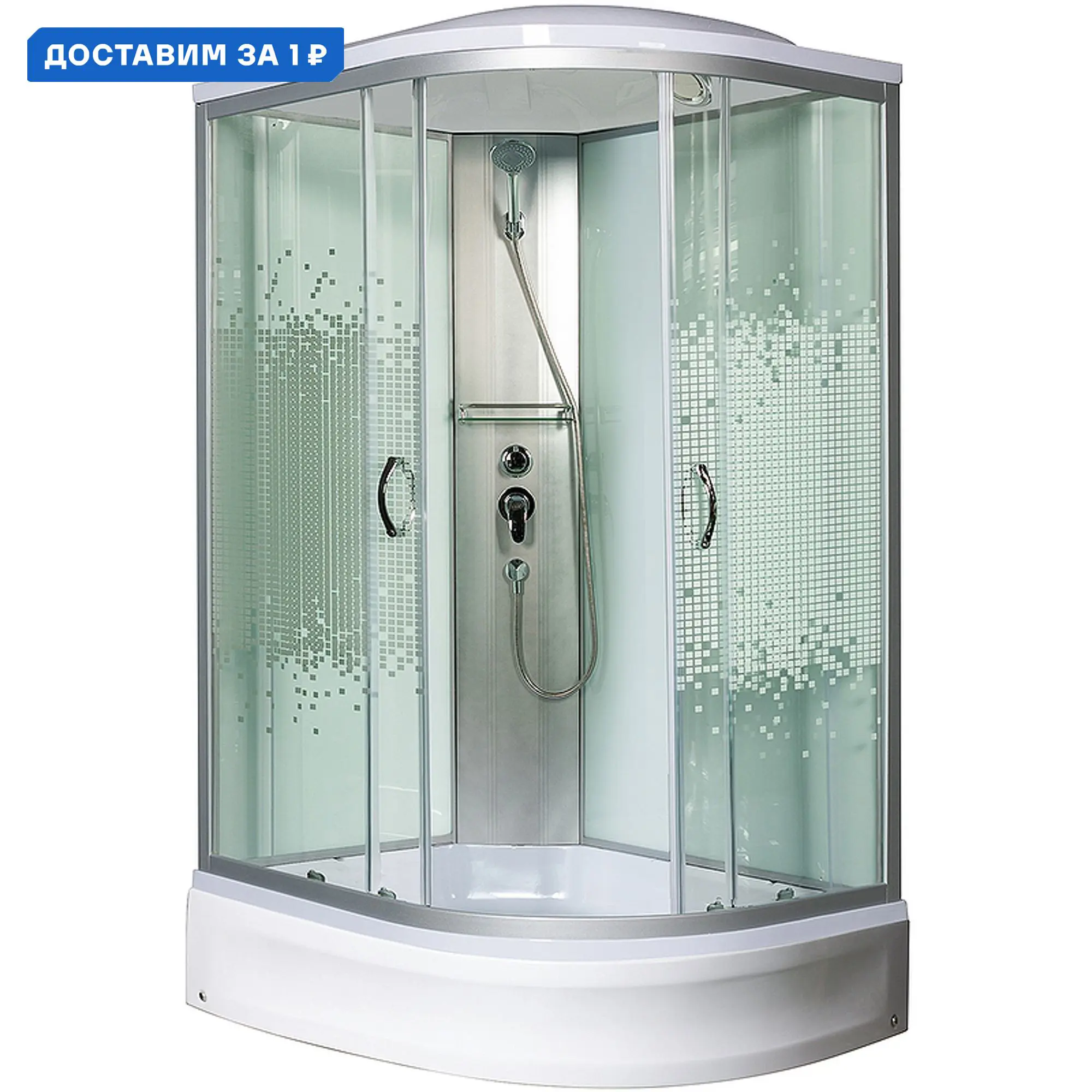 Изображение товара Душевая кабина Мономах 10000005821 средний поддон 100x80см