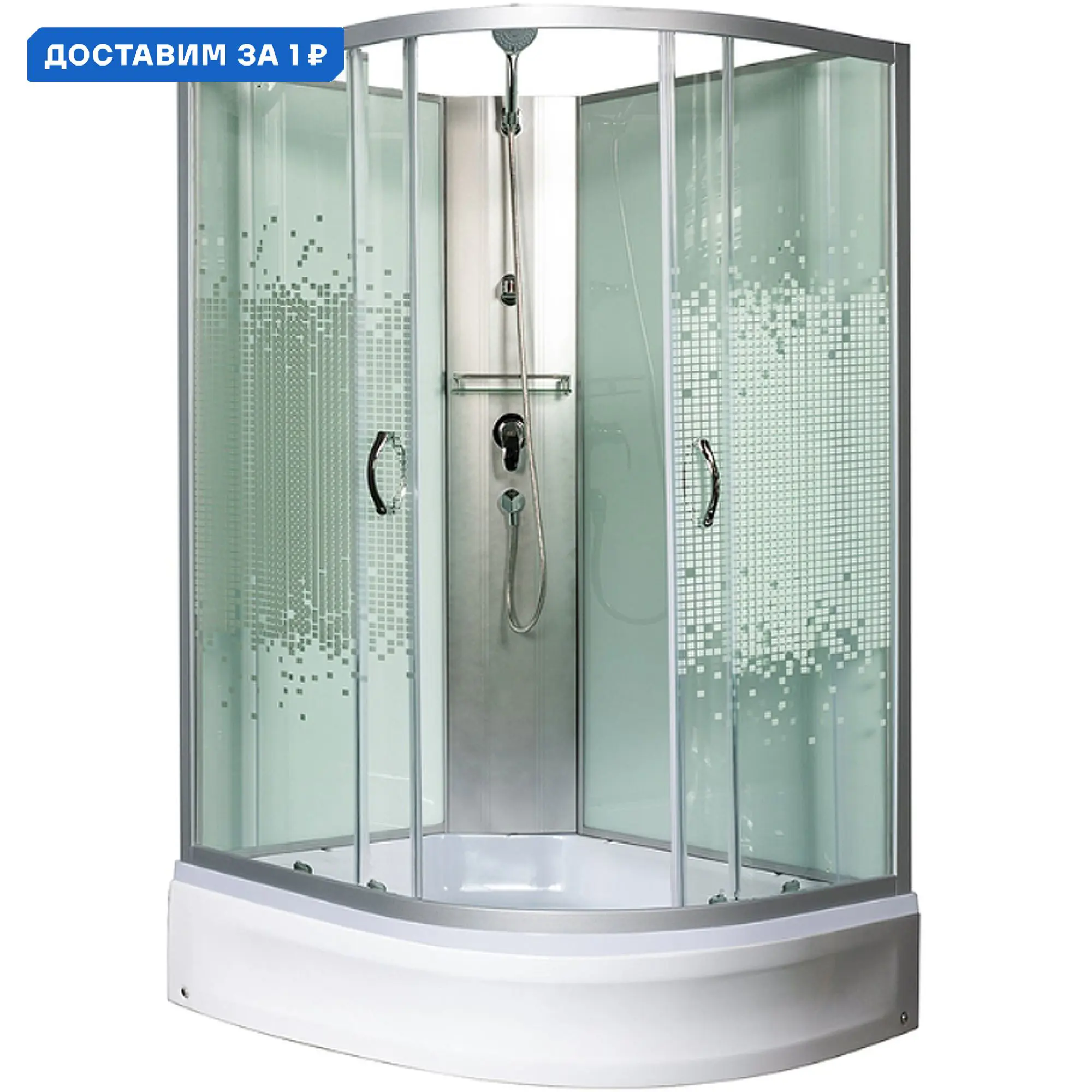 Изображение товара Душевая кабина Мономах 10000005807 средний поддон 100x70см