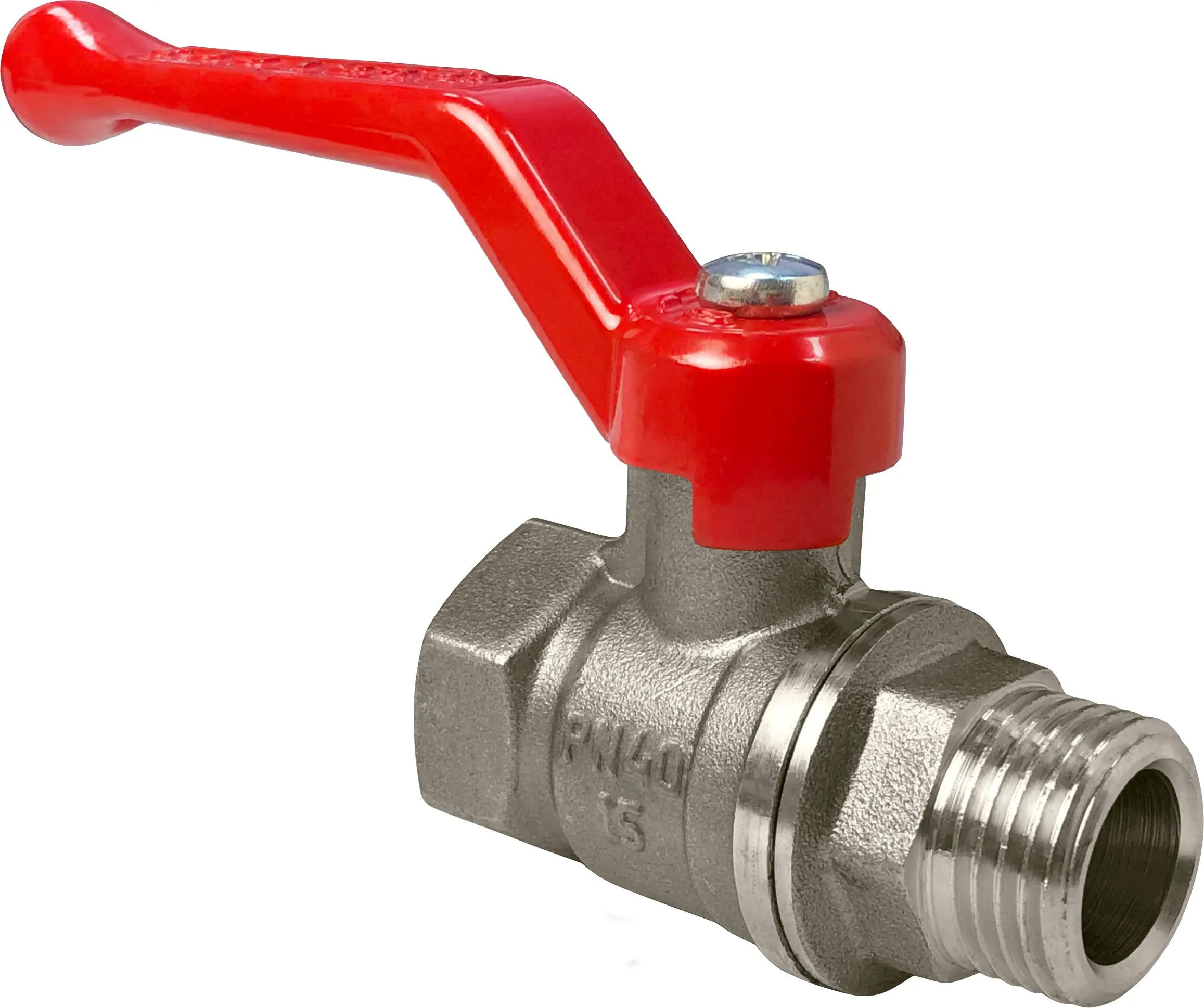 Изображение товара Кран шаровой прямой Valfex DN25 PN40 1" НР/ВР латунь ручка флажок