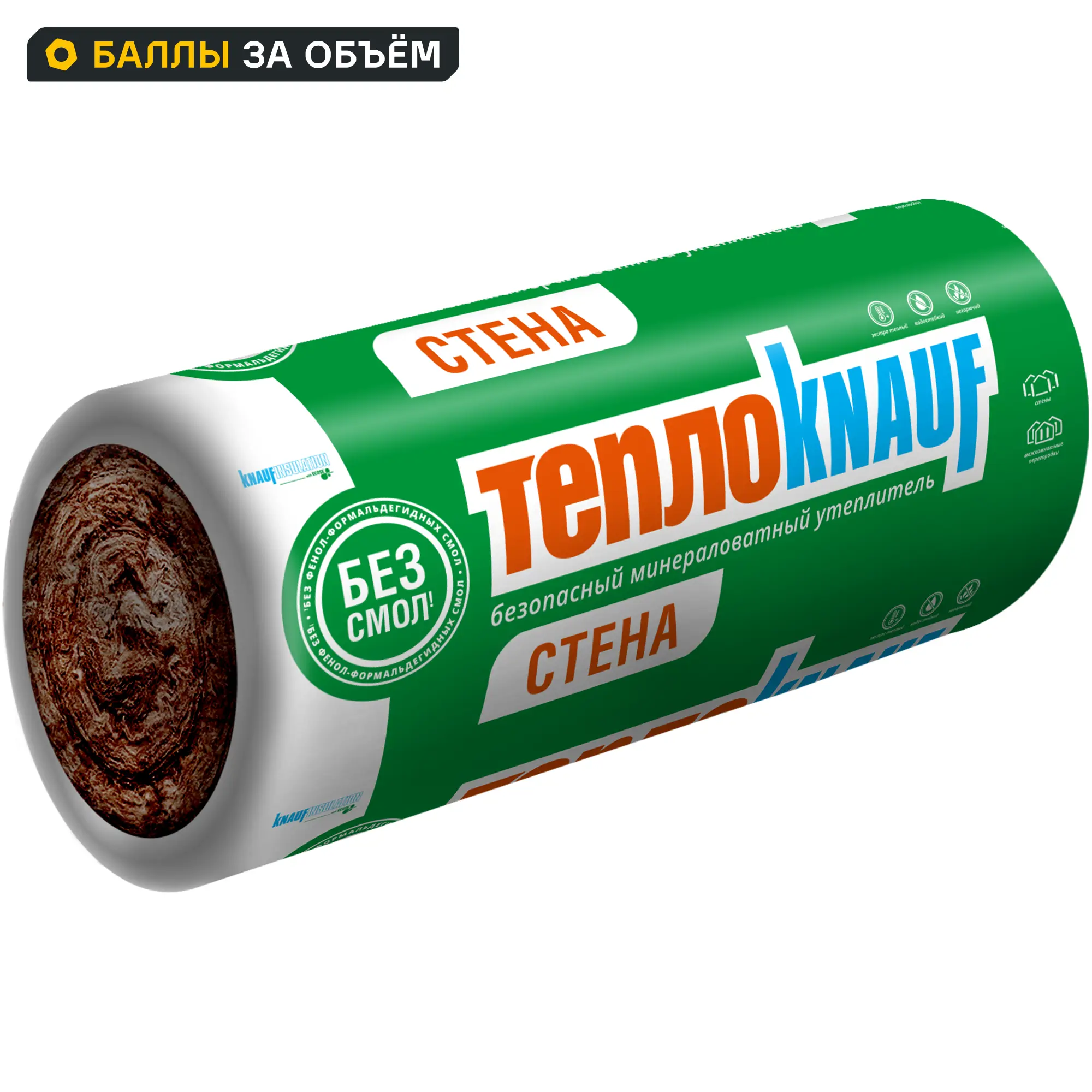 Изображение товара Утеплитель минеральный Knauf Insulation ТеплоKnauf Стена 100 мм 7 м²