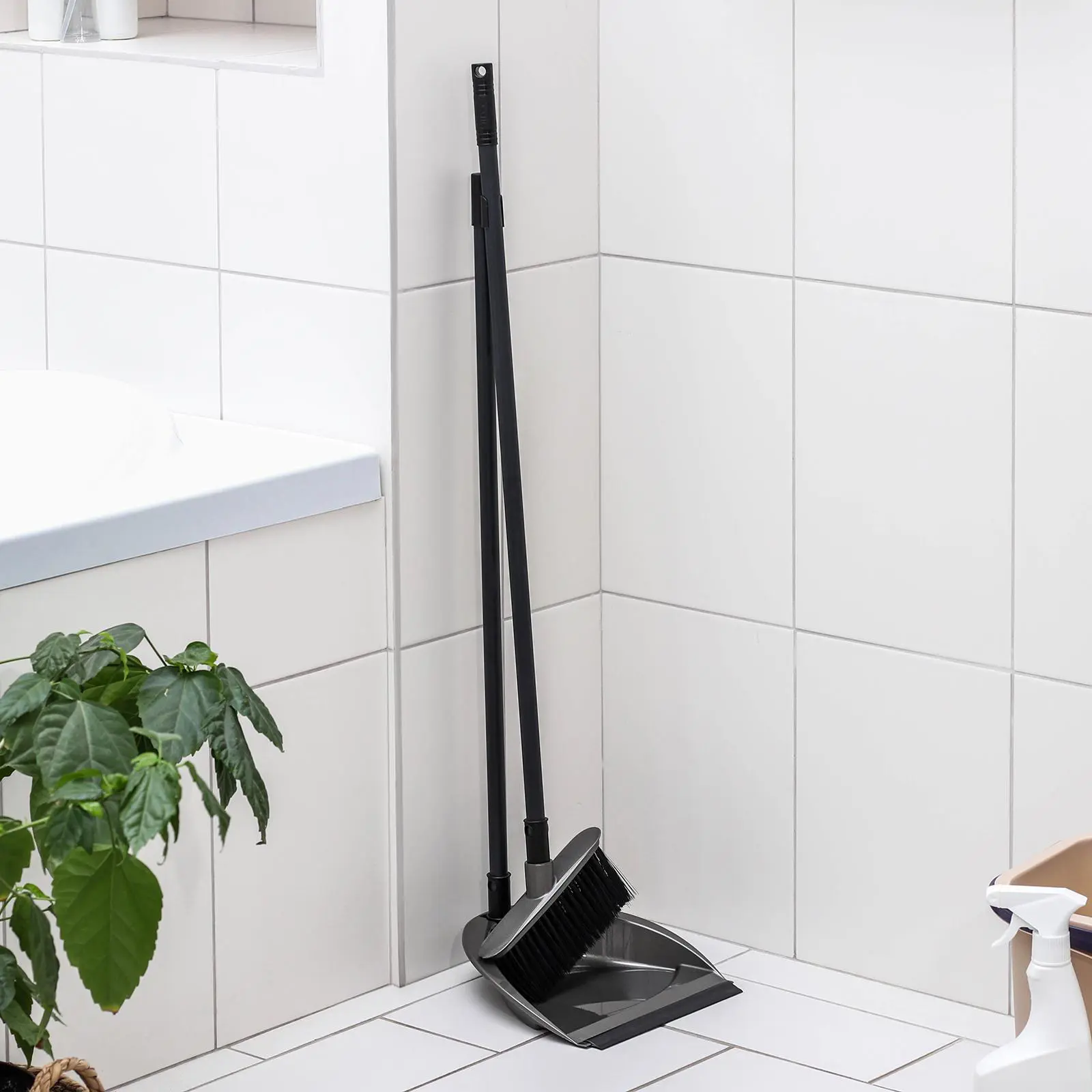 Изображение товара Совок и щетка Svip 6494843 складной 8х24х88см цвет антрацит