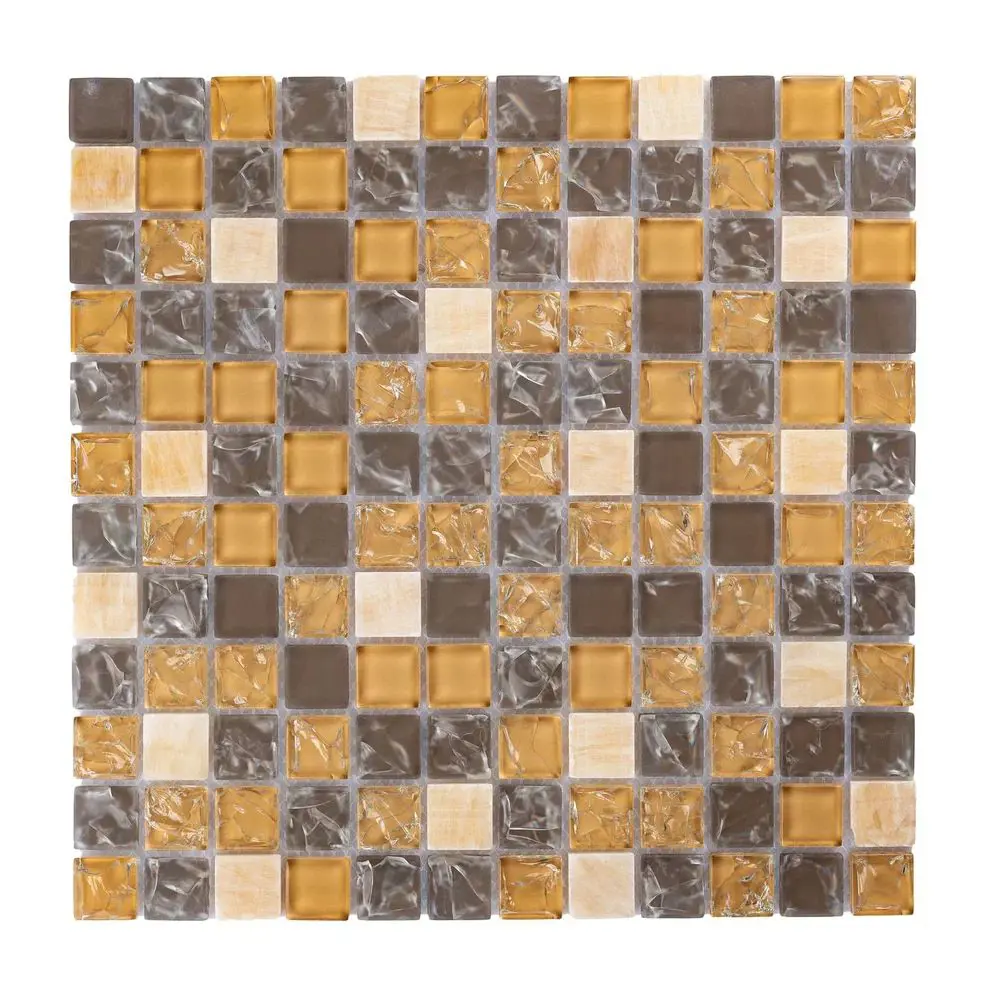 Изображение товара Мозаика стеклянная Керамоград Sy01_10 30x30 см цвет бежевый