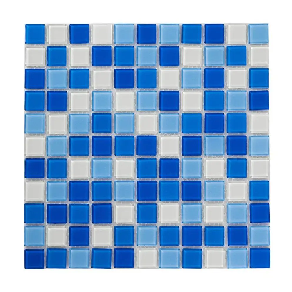 Изображение товара Мозаика стеклянная Керамоград Fa022.023.025.080_10 30x30 см цвет белый