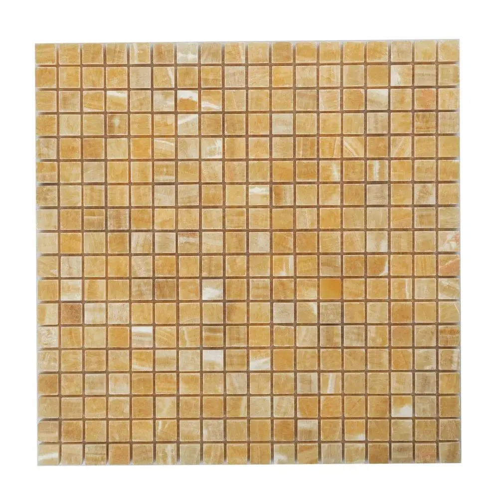Изображение товара Мозаика стеклянная Керамоград Kg-37p_10 30x30 см цвет жёлтый/золотой